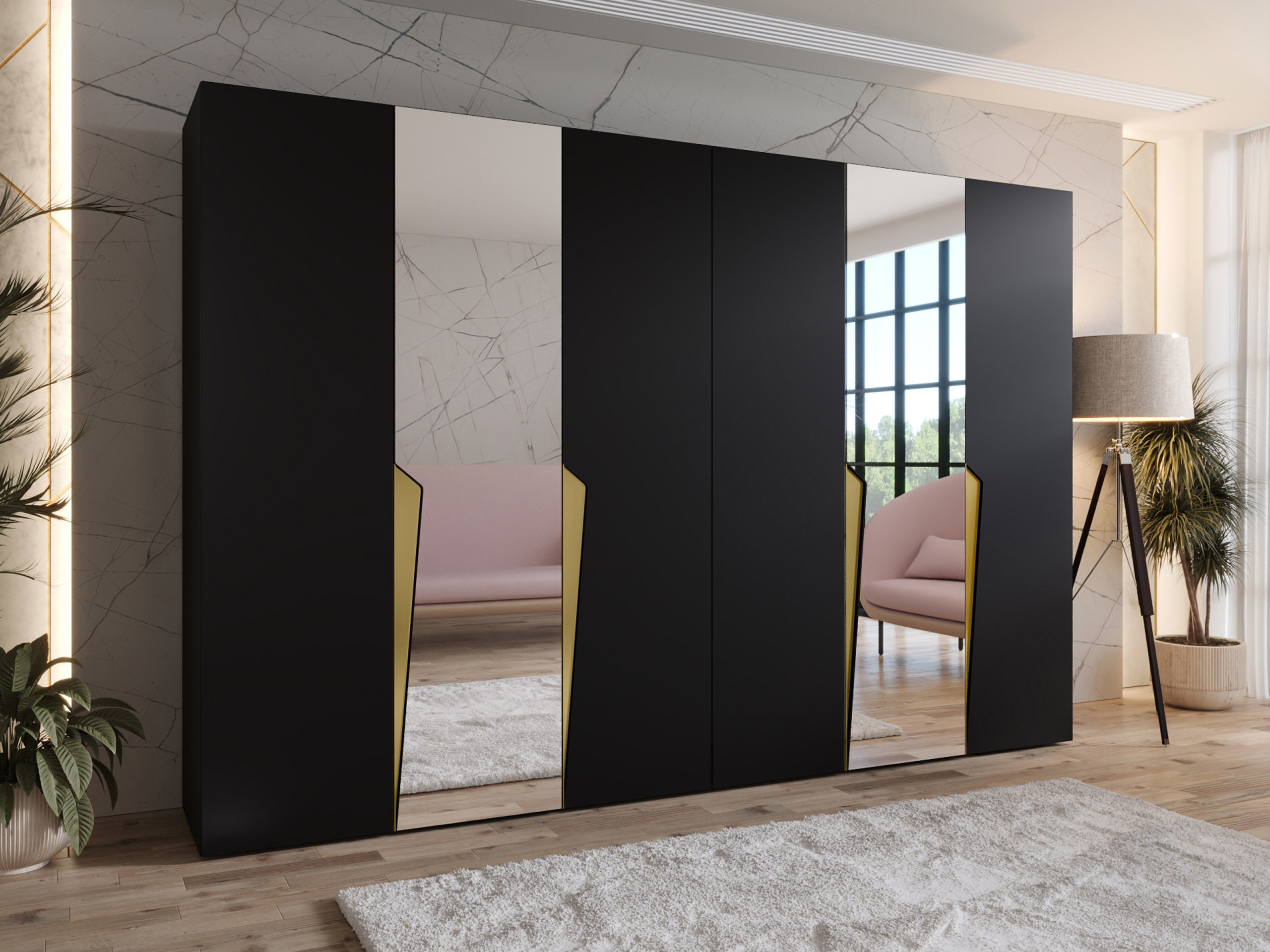 Skapis Hartford 612 (Melns)