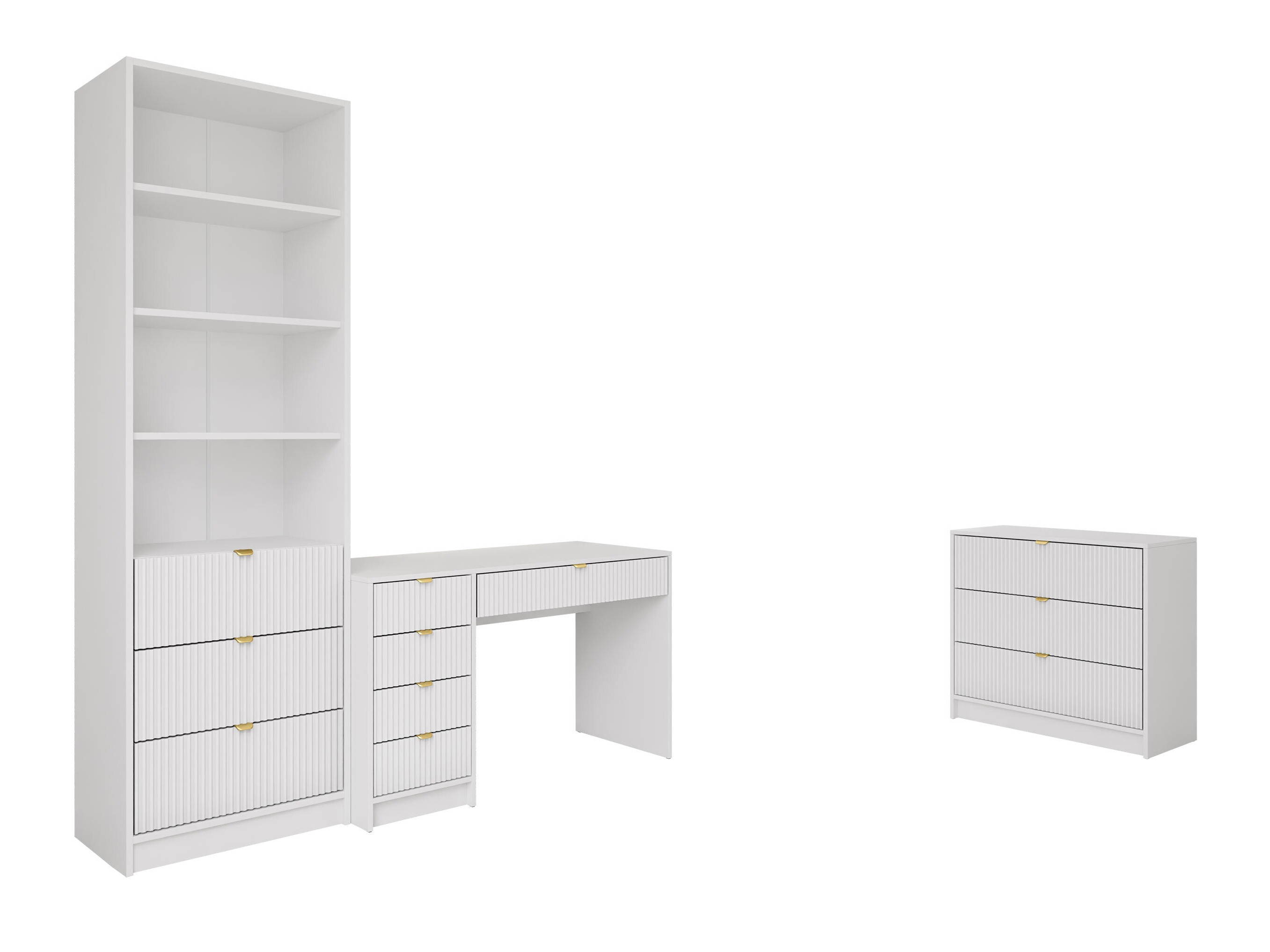 Mājas biroja komplekts Comfivo Papilio V (Balts)