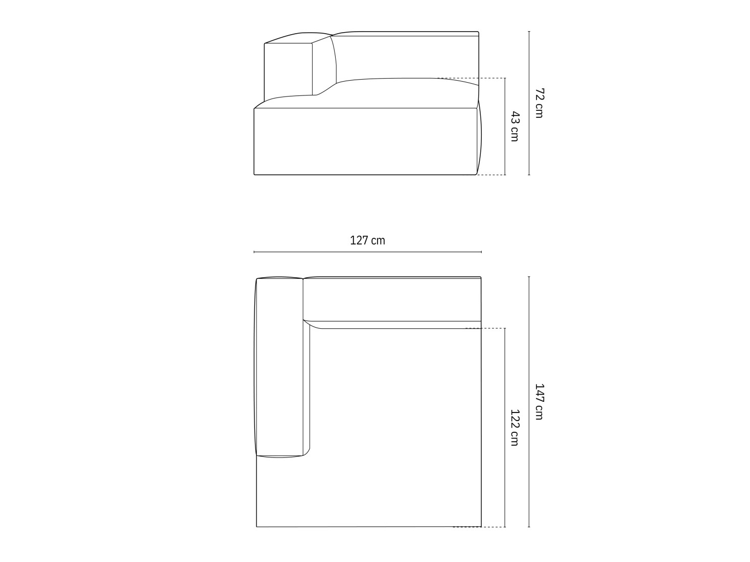 Moduļu krēsls Beckley F105 (Paris Cream)