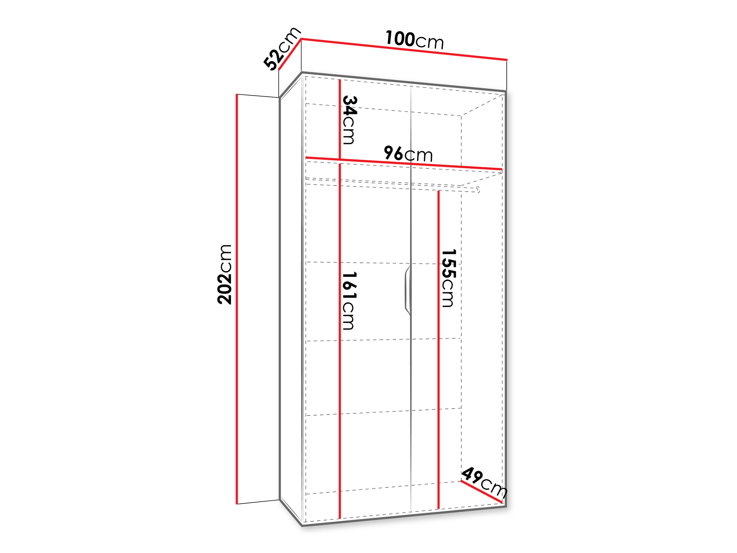 Skapis Hartford 623 (Melns)