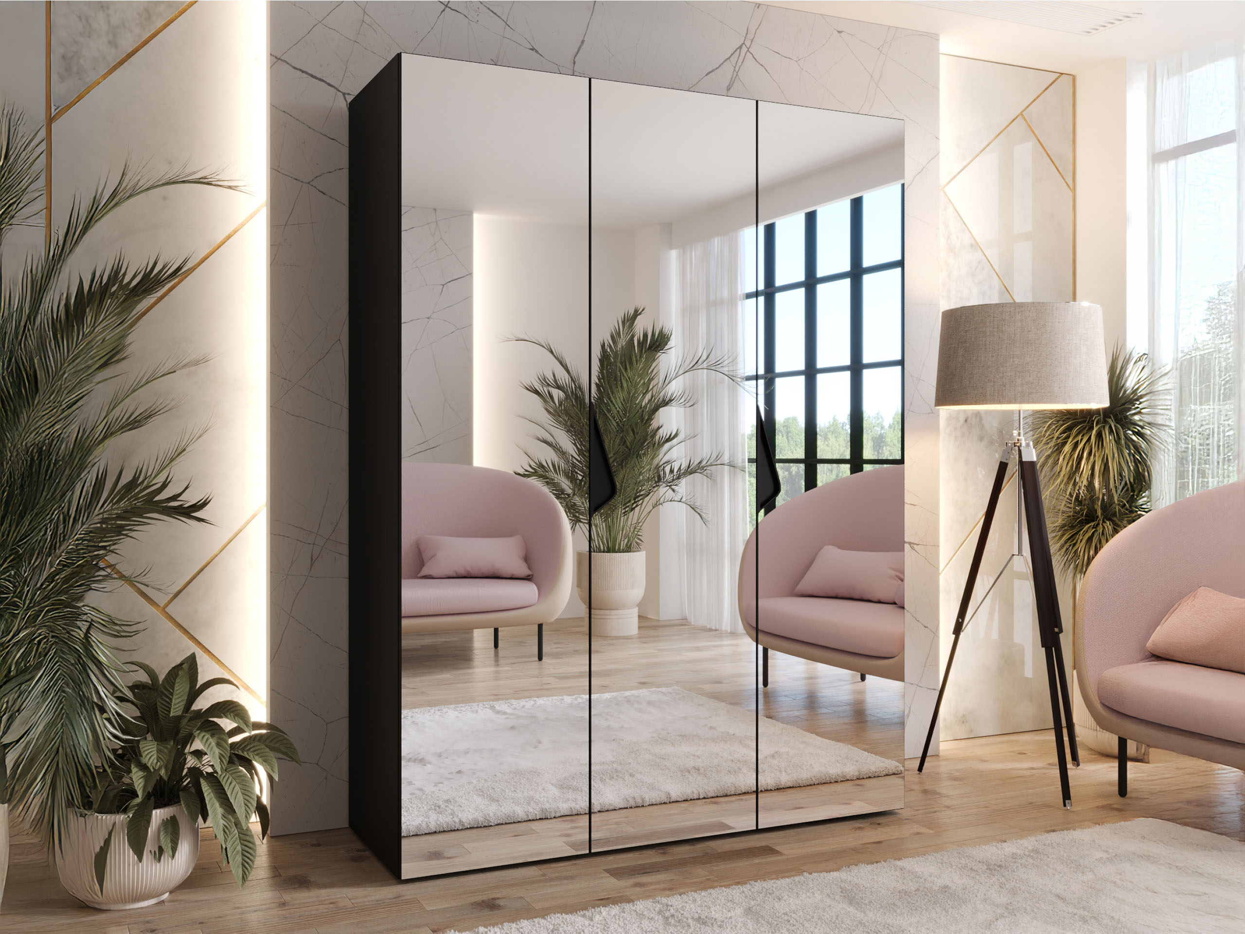 Skapis Hartford 629 (Melns)