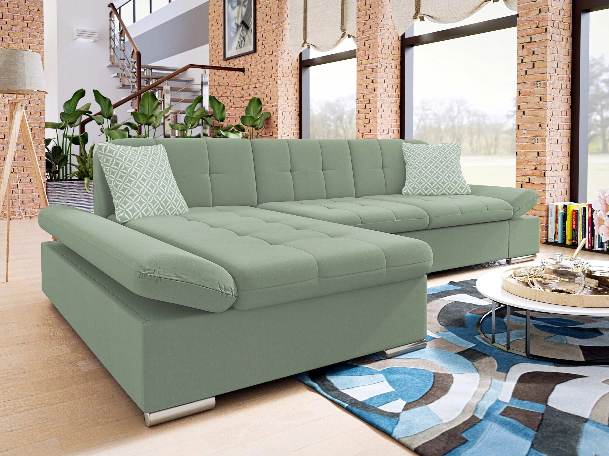 Stūra dīvāns Comfivo Sanitas I (Uttario Velvet 2954 + Evo 29)