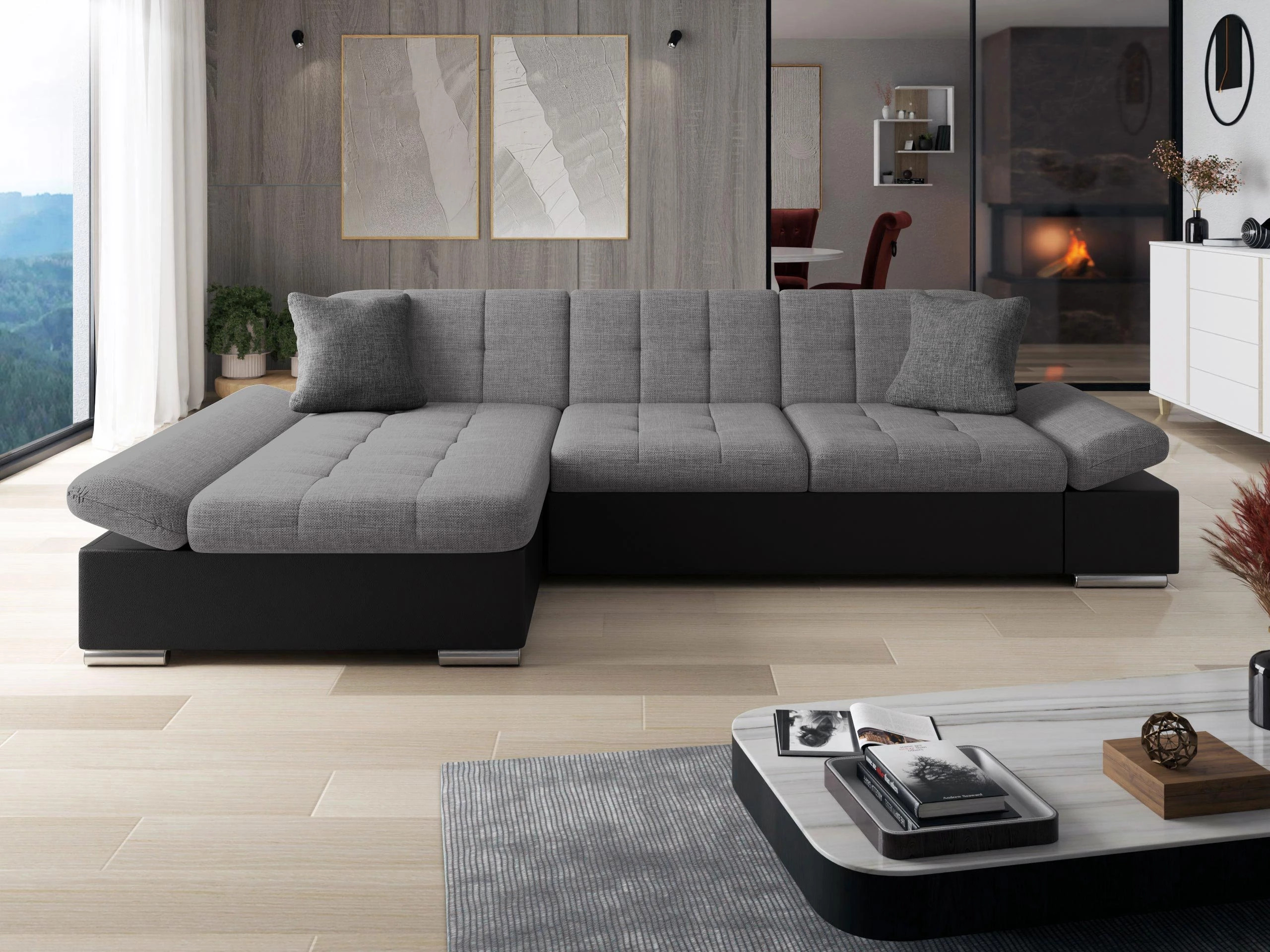 Stūra dīvāns Comfivo Serenitas (Soft 011 + Lux 05 + Lux 06)