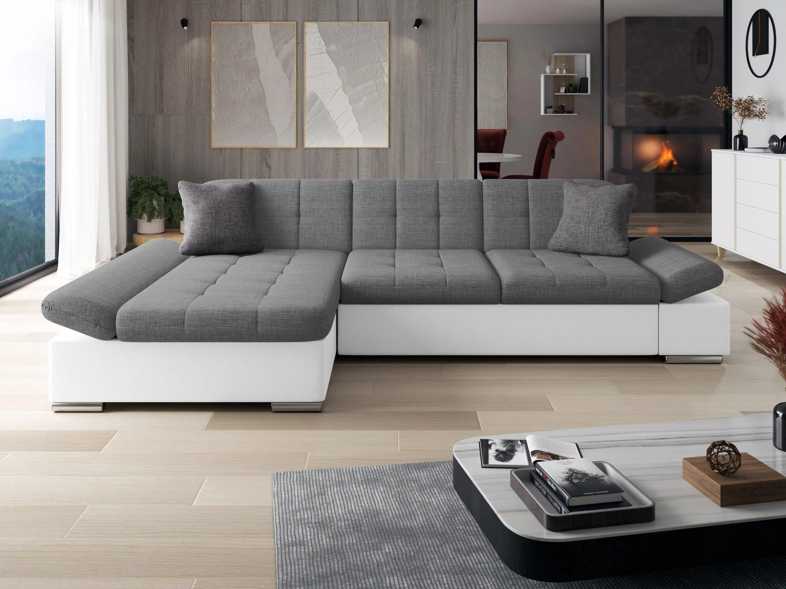 Stūra dīvāns Comfivo Serenitas (Soft 017 + Lux 05 + Lux 06)