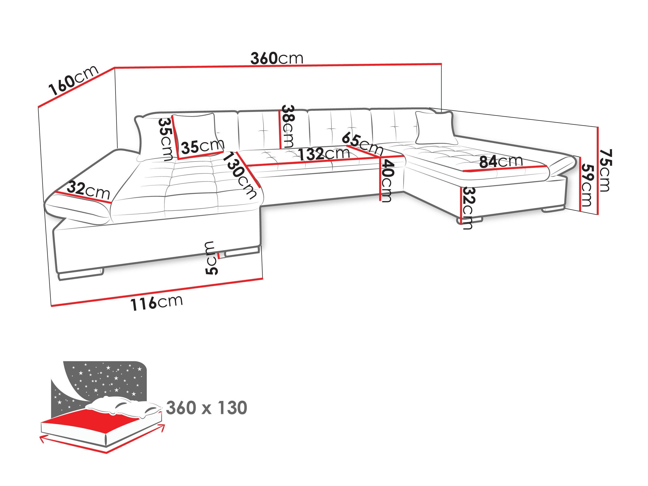 Stūra dīvāns Comfivo Ficus (Flow 22)