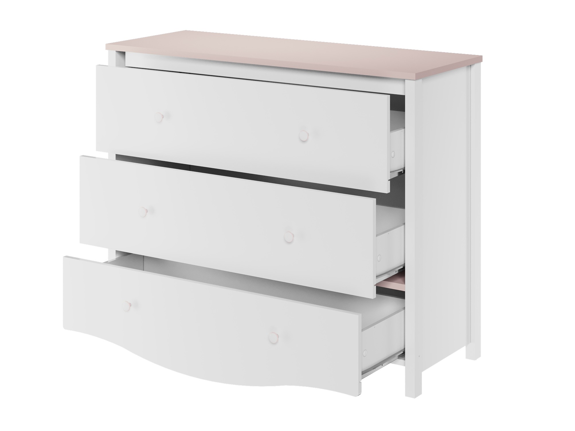 Kumode Velferi 125 (Balts + Tumši rozā)