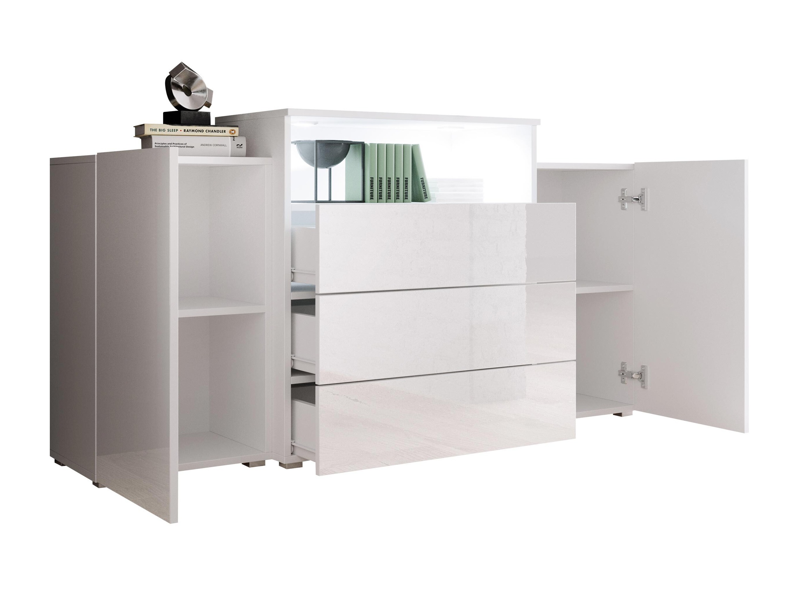Kumode Sarasota 127 (Balts + Glancēts balts + Votan ozols)
