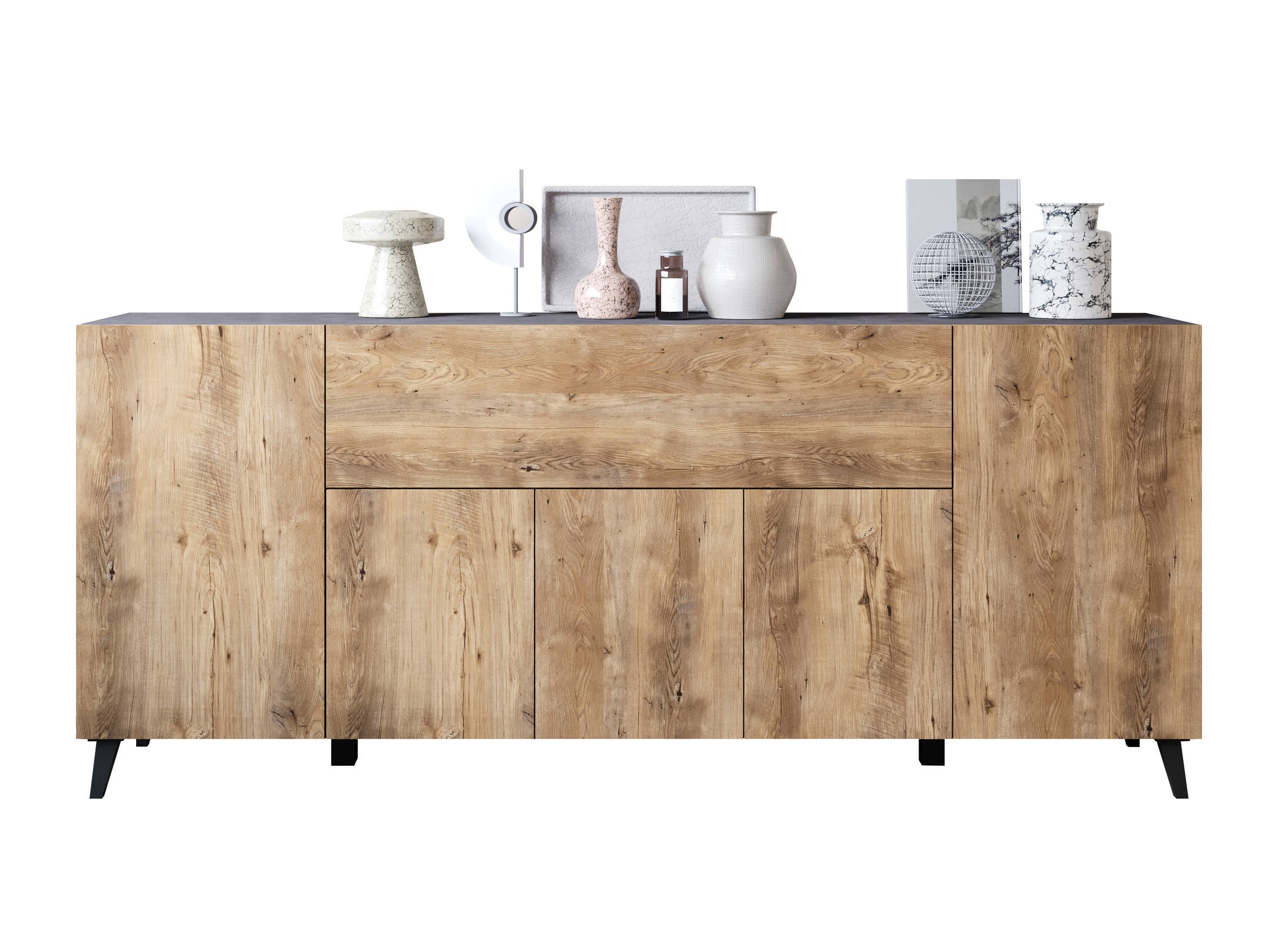 Skapis Levtive 103 (Matera pelēks + Kastanis)