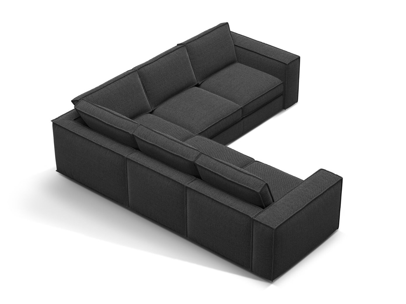 Moduļu stūra dīvāns Dalodei 113 (Babel Black)