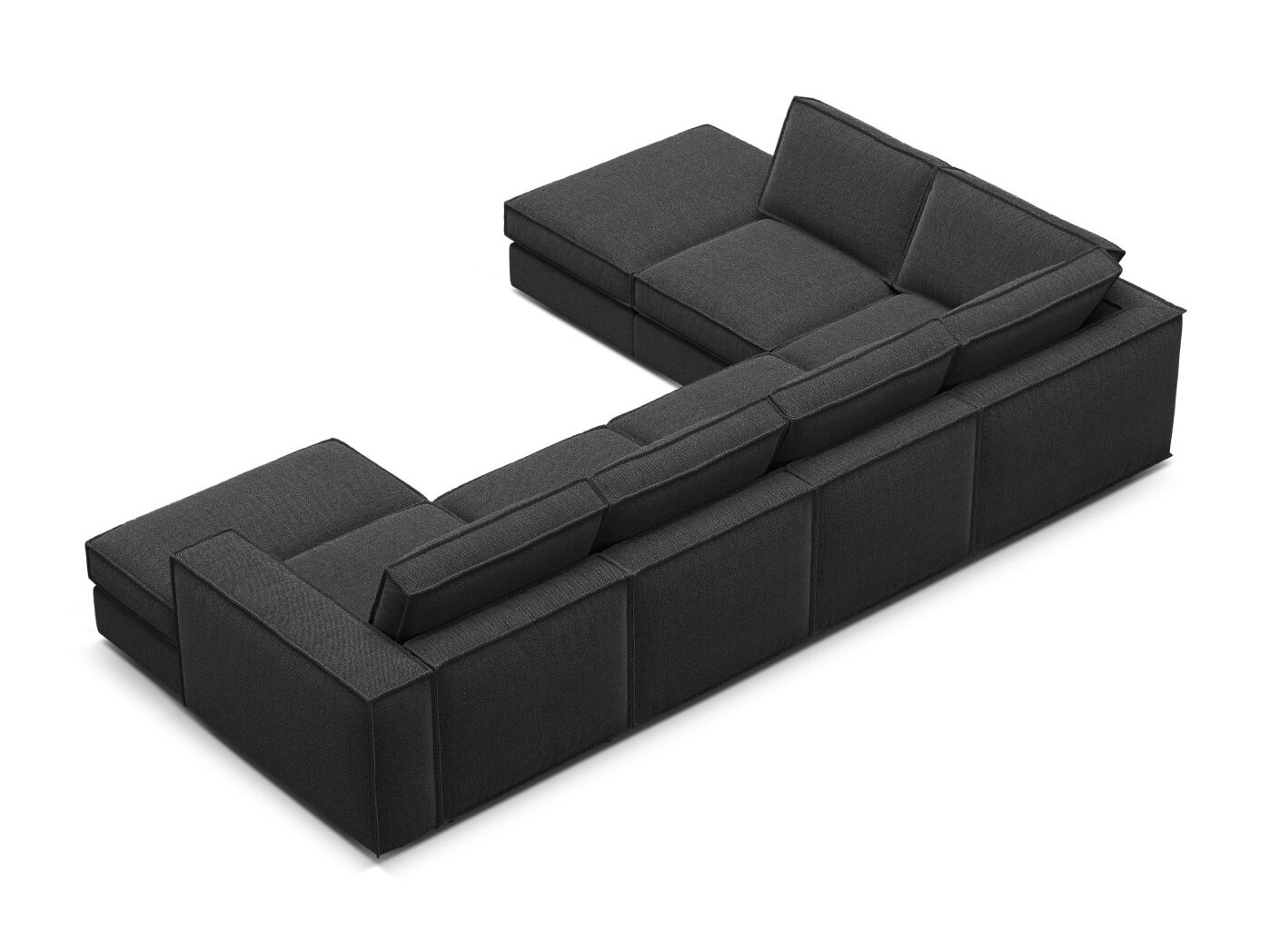 Moduļu stūra dīvāns Dalodei 114 (Babel Black)