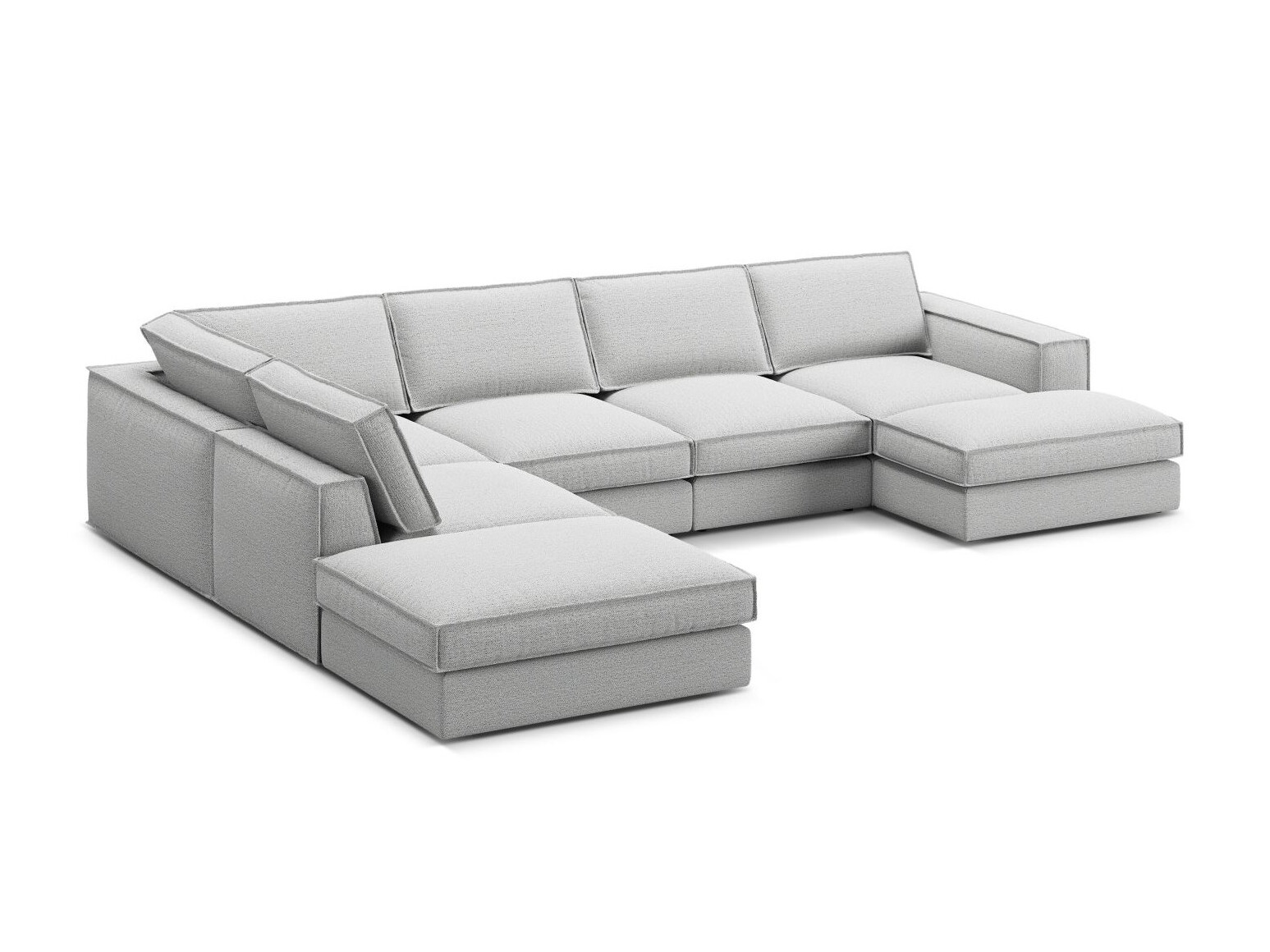 Moduļu stūra dīvāns Dalodei 114 (Babel Light grey)