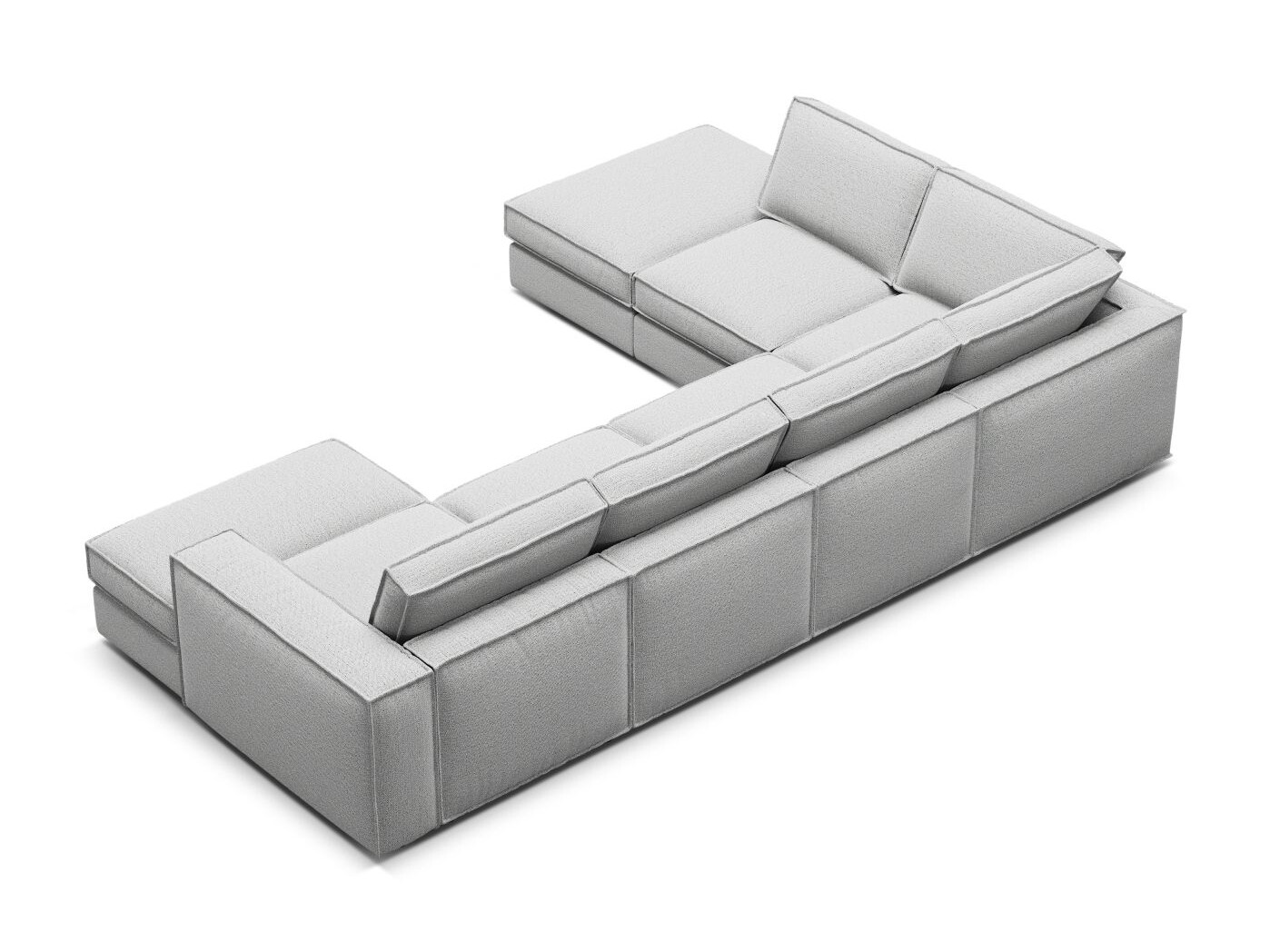 Moduļu stūra dīvāns Dalodei 114 (Babel Light grey)