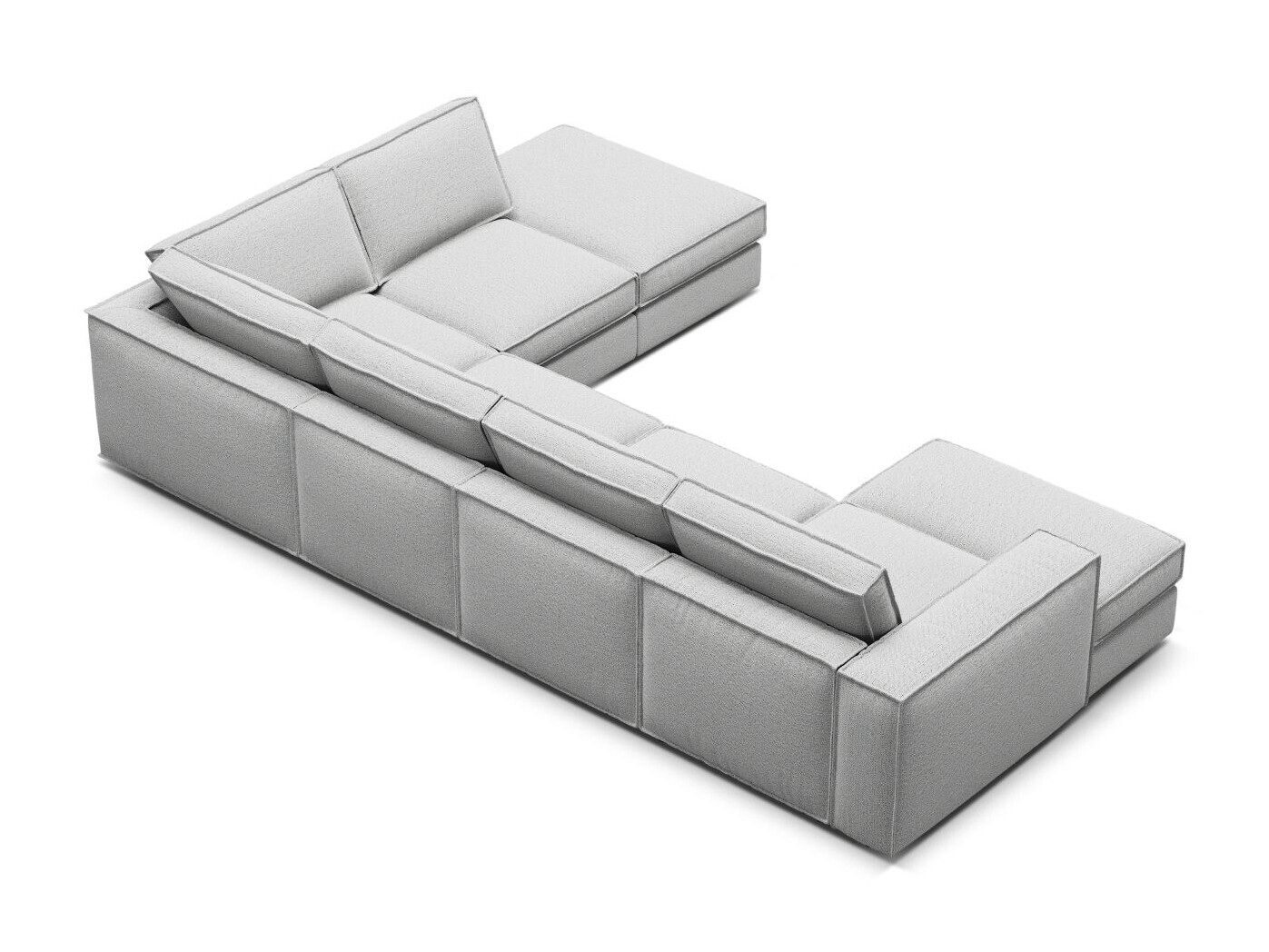 Moduļu stūra dīvāns Dalodei 114 (Babel Light grey)