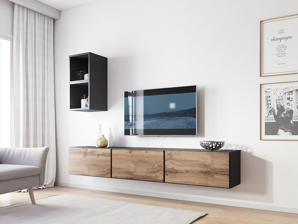 TV galds Corbele 102 (Antracīts + Votan ozols)