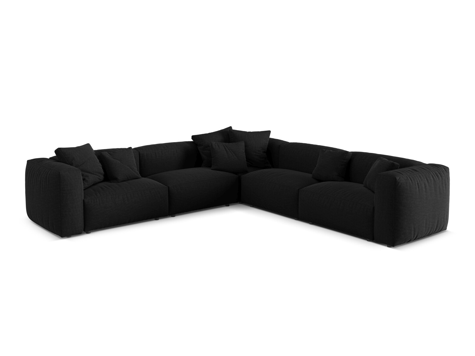 Moduļu stūra dīvāns Sorcoro 130 (Boston Black)