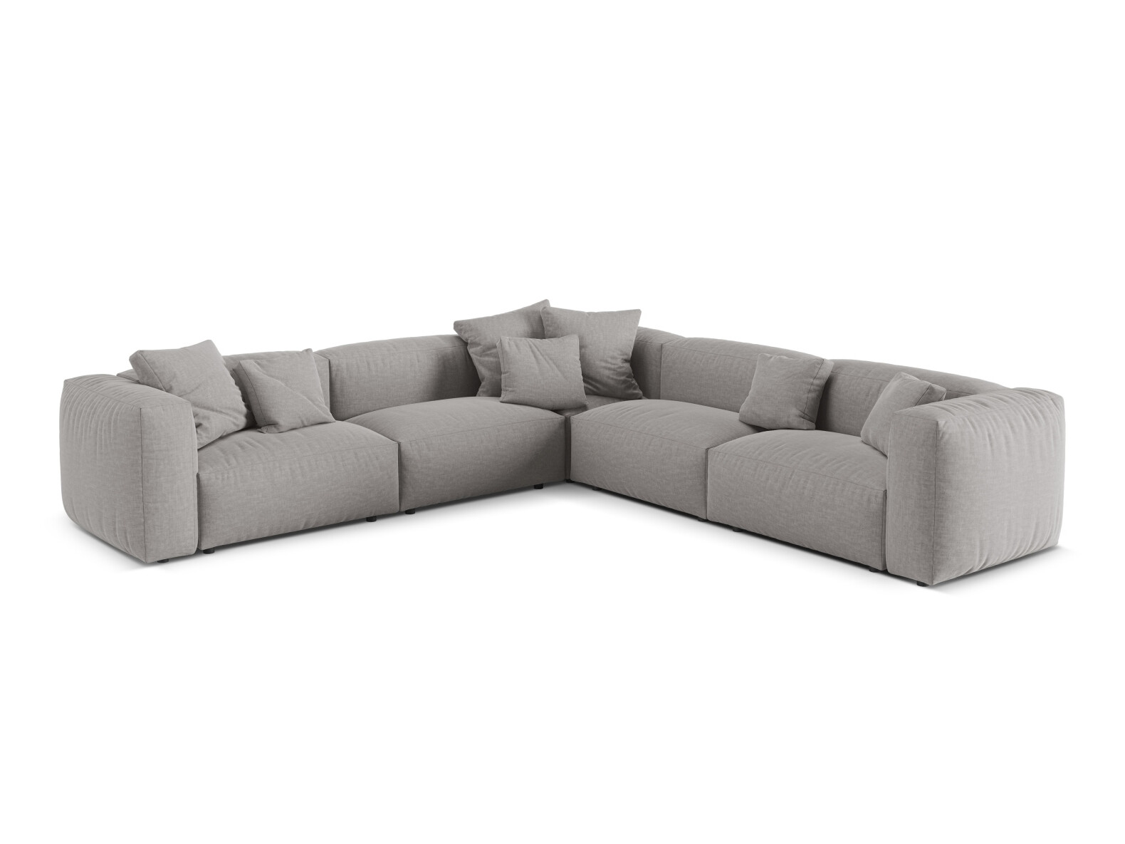 Moduļu stūra dīvāns Sorcoro 130 (Boston Light Grey)