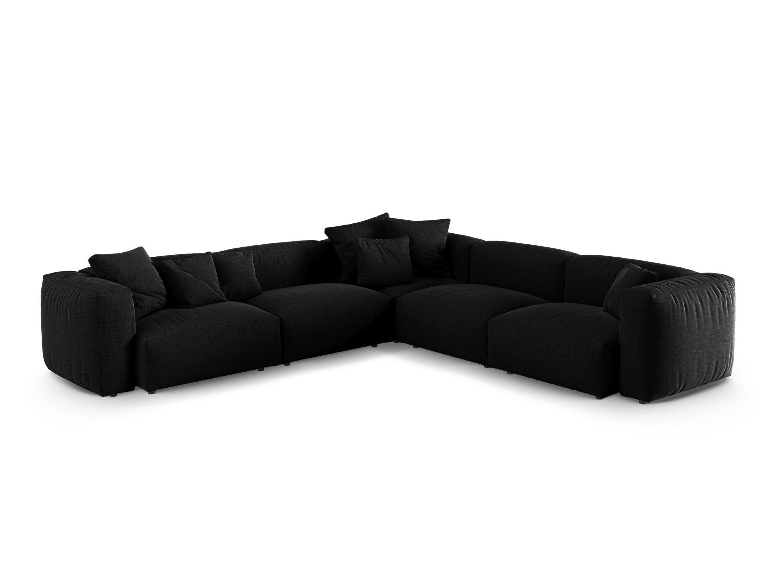 Moduļu stūra dīvāns Sorcoro 131 (Boston Black)