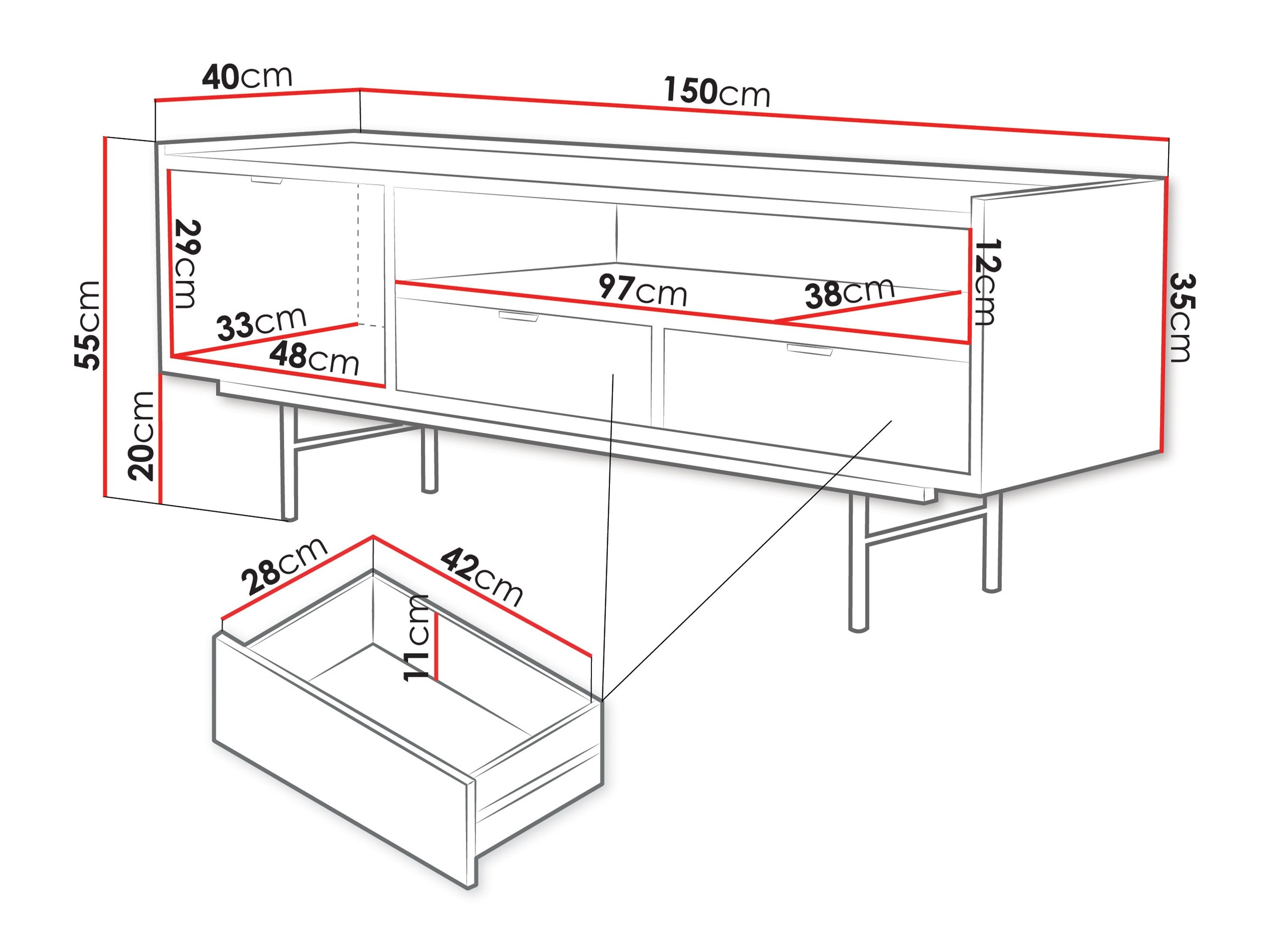TV galds Studos (Riekstkoks)