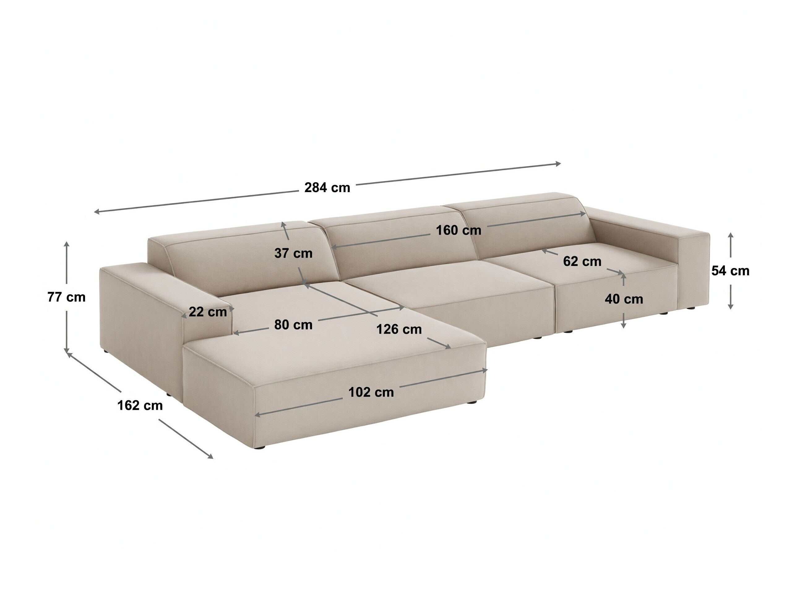 Moduļu stūra dīvāns Lomcalu 102 (Bluvel 22)