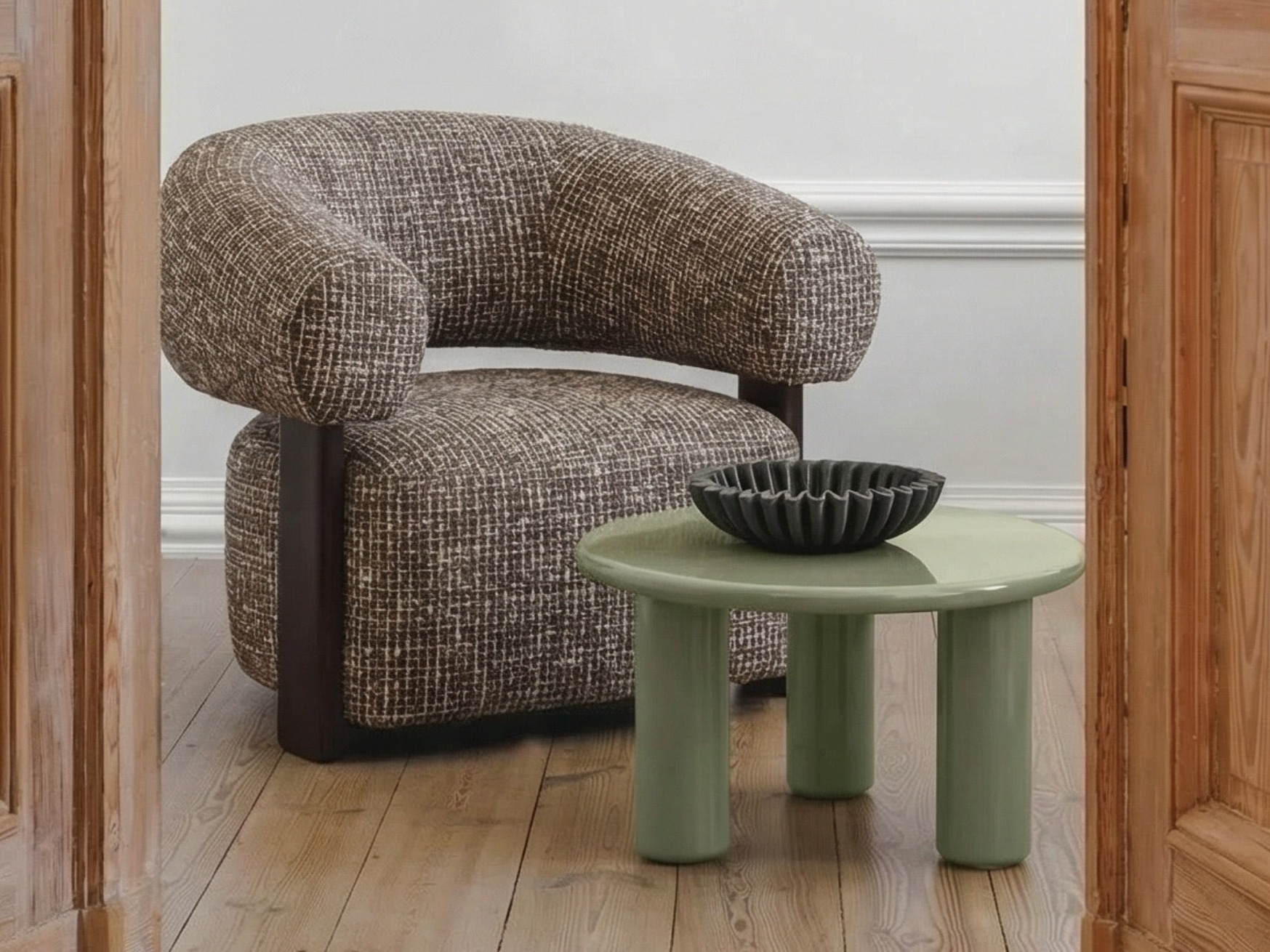 Krēsls Burleson 548 (Brūns + Riekstkoks)