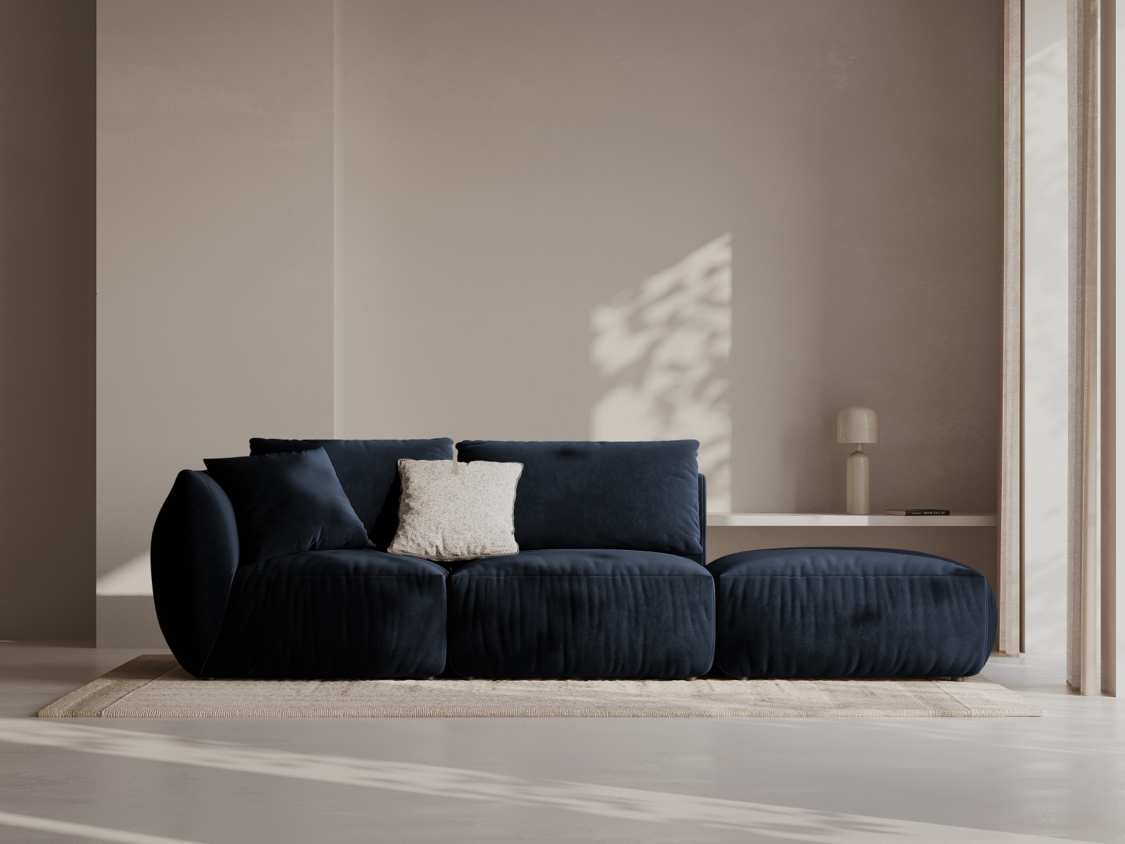 Moduļu dīvāns Ruvmone 105 (Casino Deep Blue)