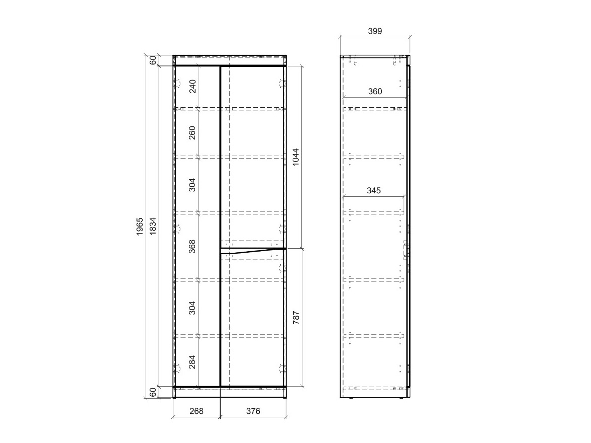 Skapis Venlori 118 (Balts)