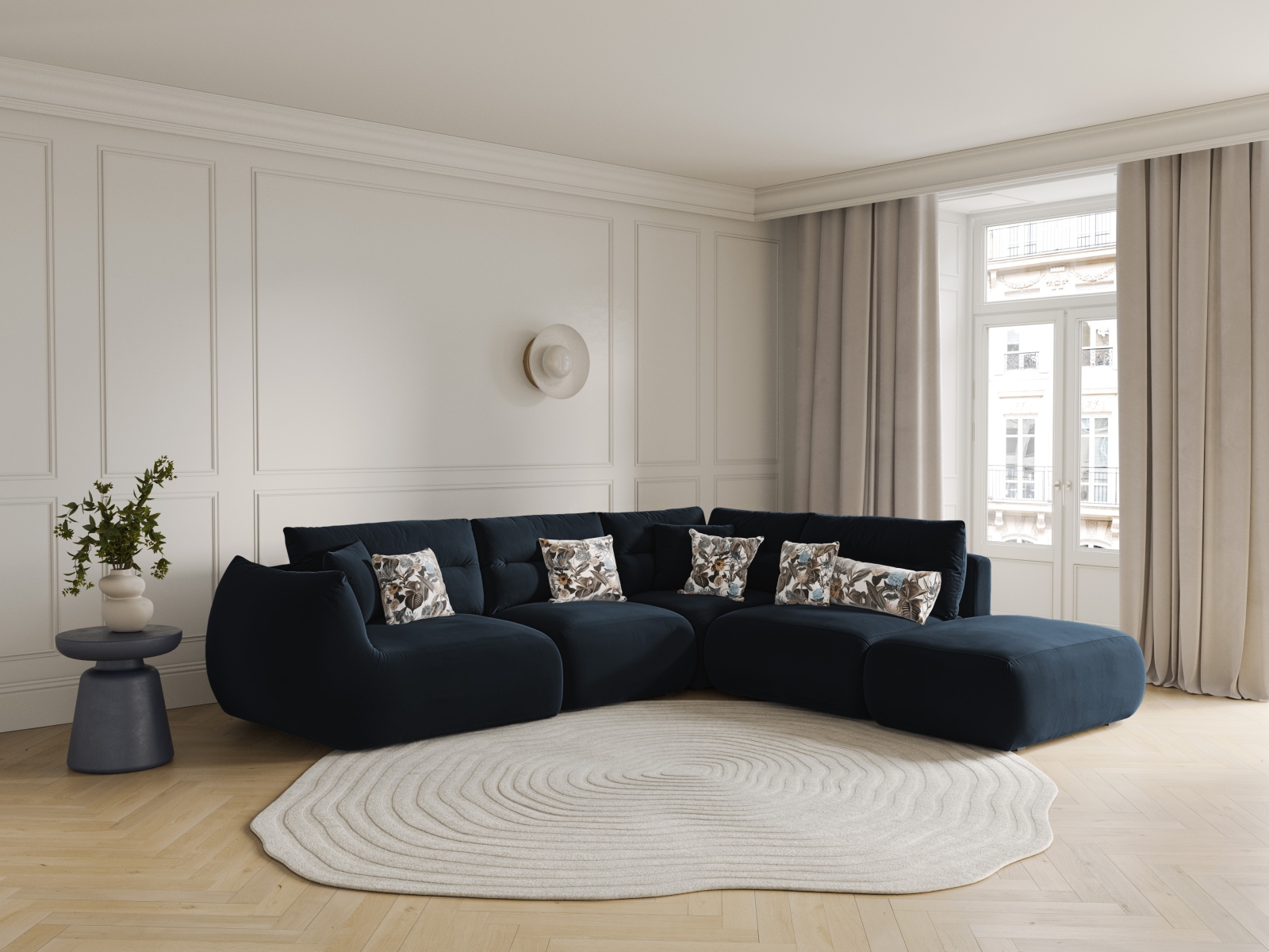 Stūra dīvāns Felmeli 102 (Magic Velvet 2204)