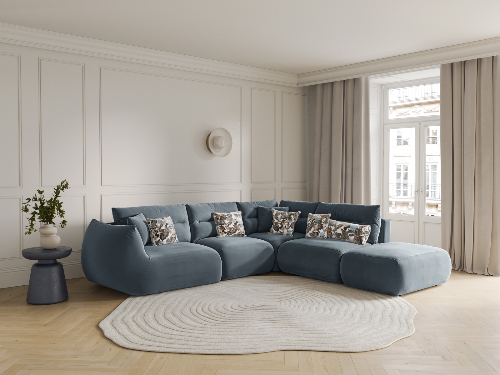 Stūra dīvāns Felmeli 102 (Magic Velvet 2224)