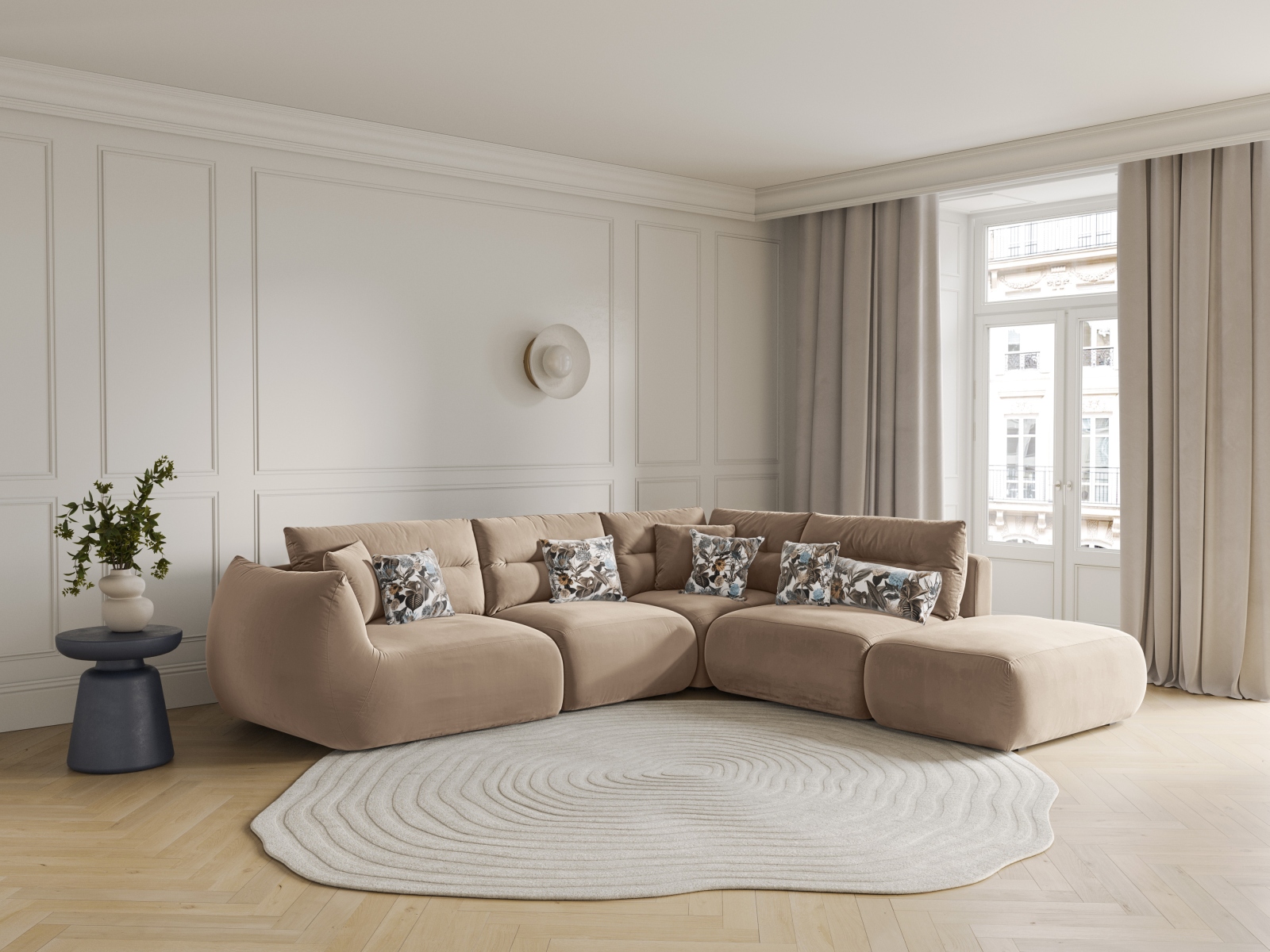 Stūra dīvāns Felmeli 102 (Magic Velvet 2282)