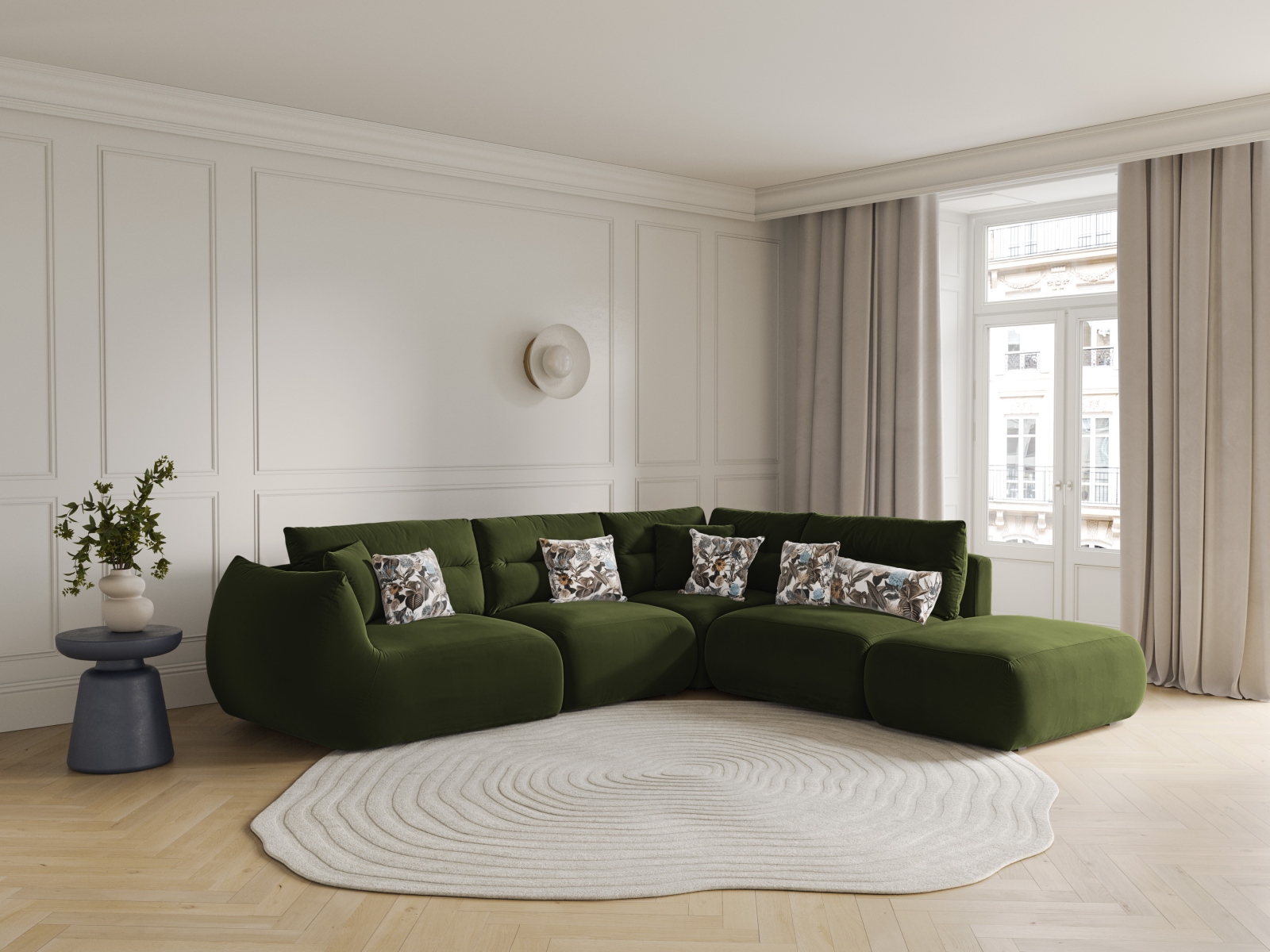Stūra dīvāns Felmeli 102 (Magic Velvet 2295)