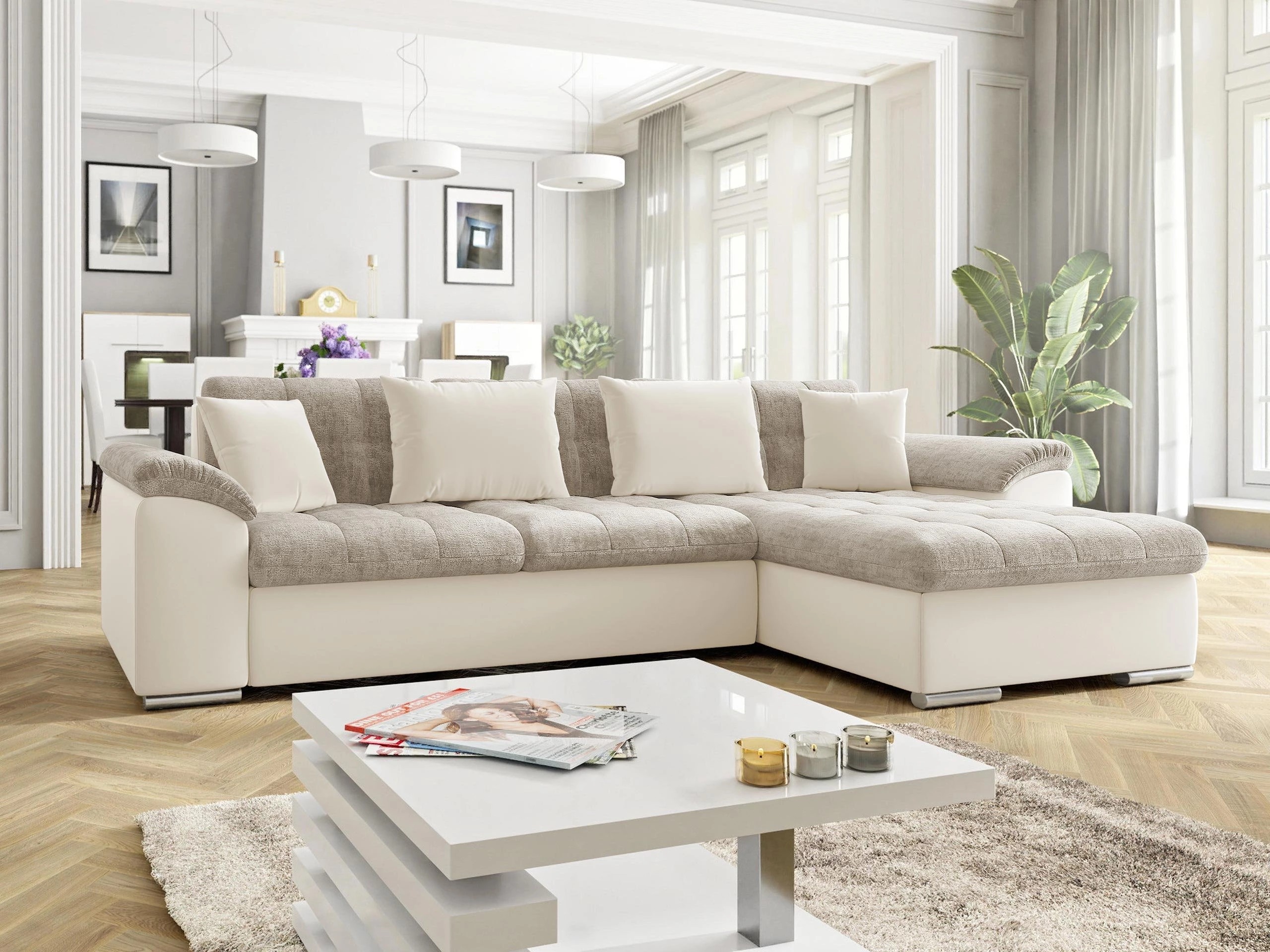 Stūra dīvāns Comfivo Mica (Magic Velvet 2250 + Miu 2041)