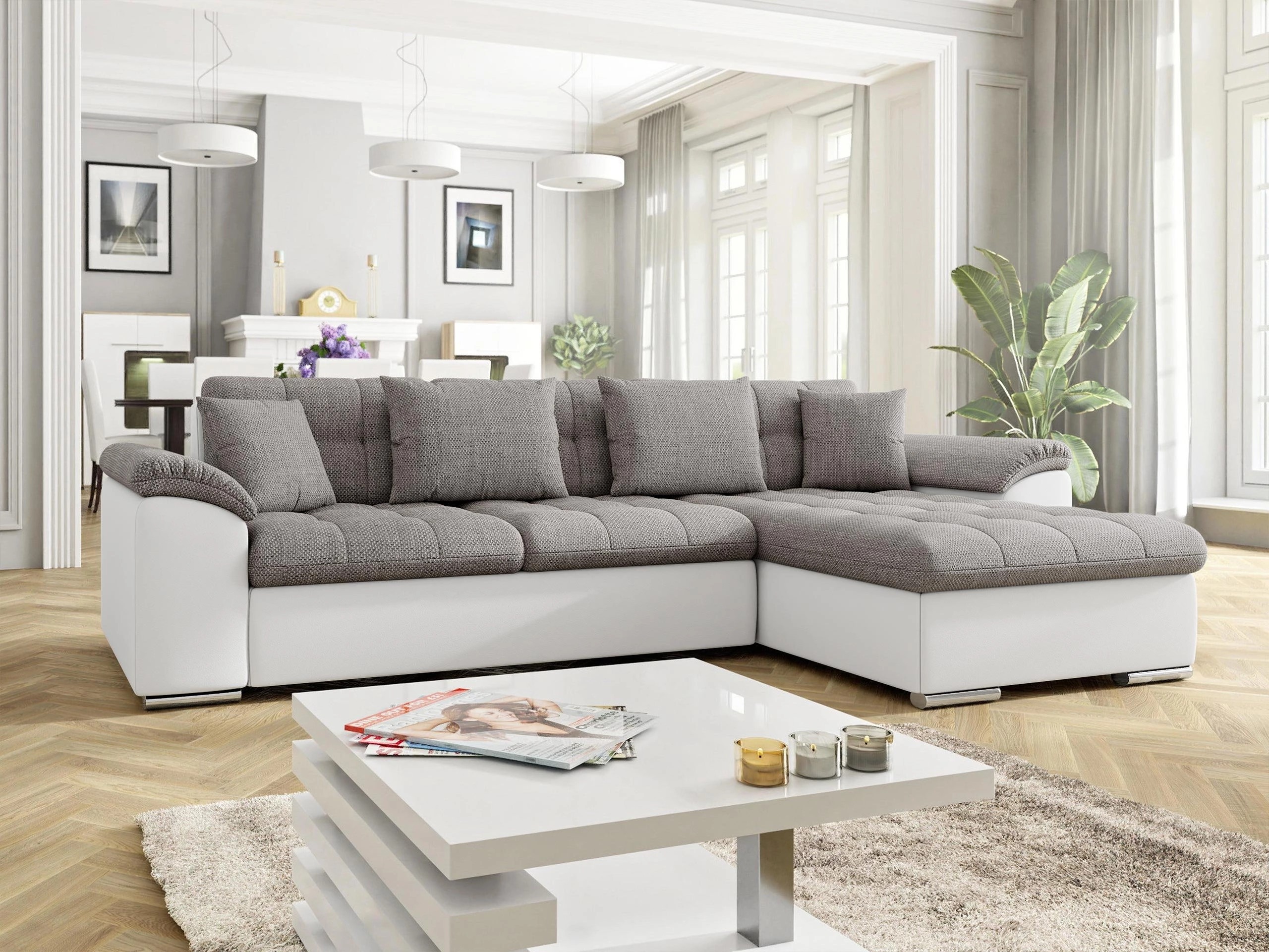 Stūra dīvāns Comfivo Mica (Soft 017 + Lawa 05)