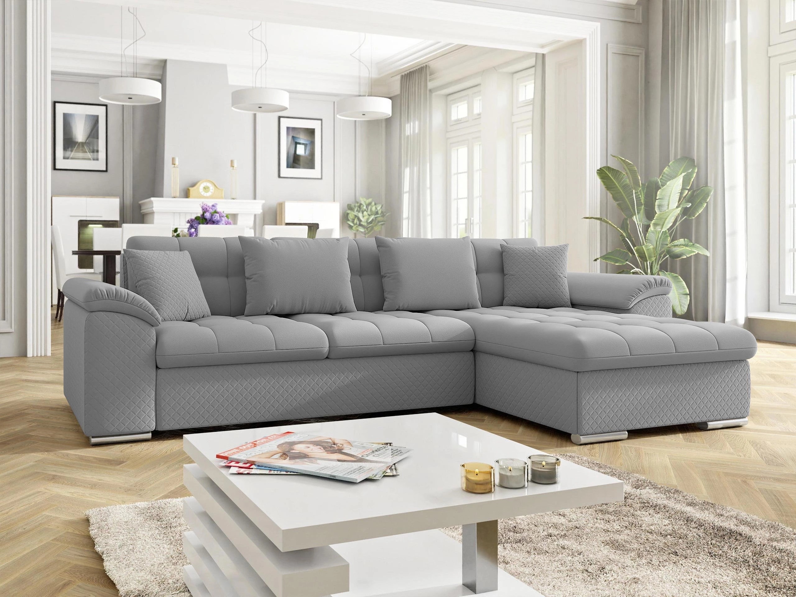 Stūra dīvāns Comfivo Mica (Uttario Velvet 2972-U03 + Uttario Velvet 2972)