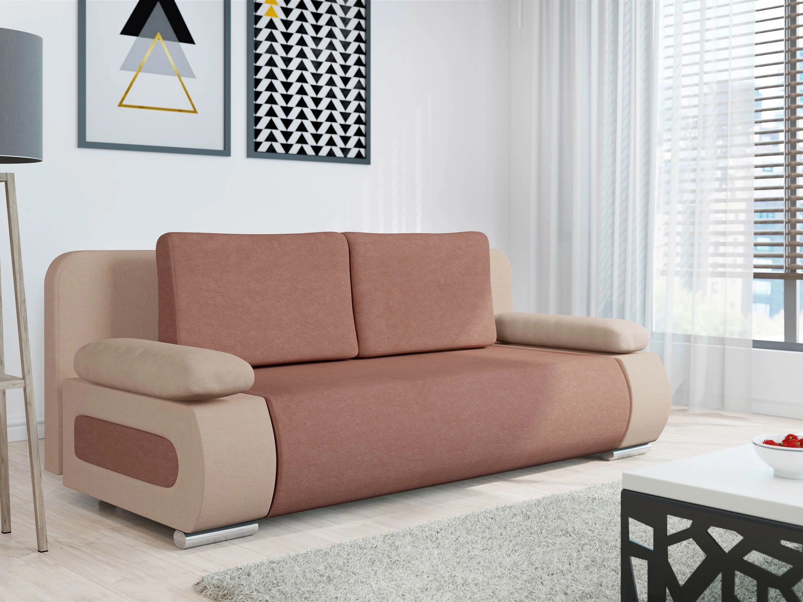 Dīvāns gulta Comfivo Pudor (Uttario Velvet 2956 + Uttario Velvet 2955)