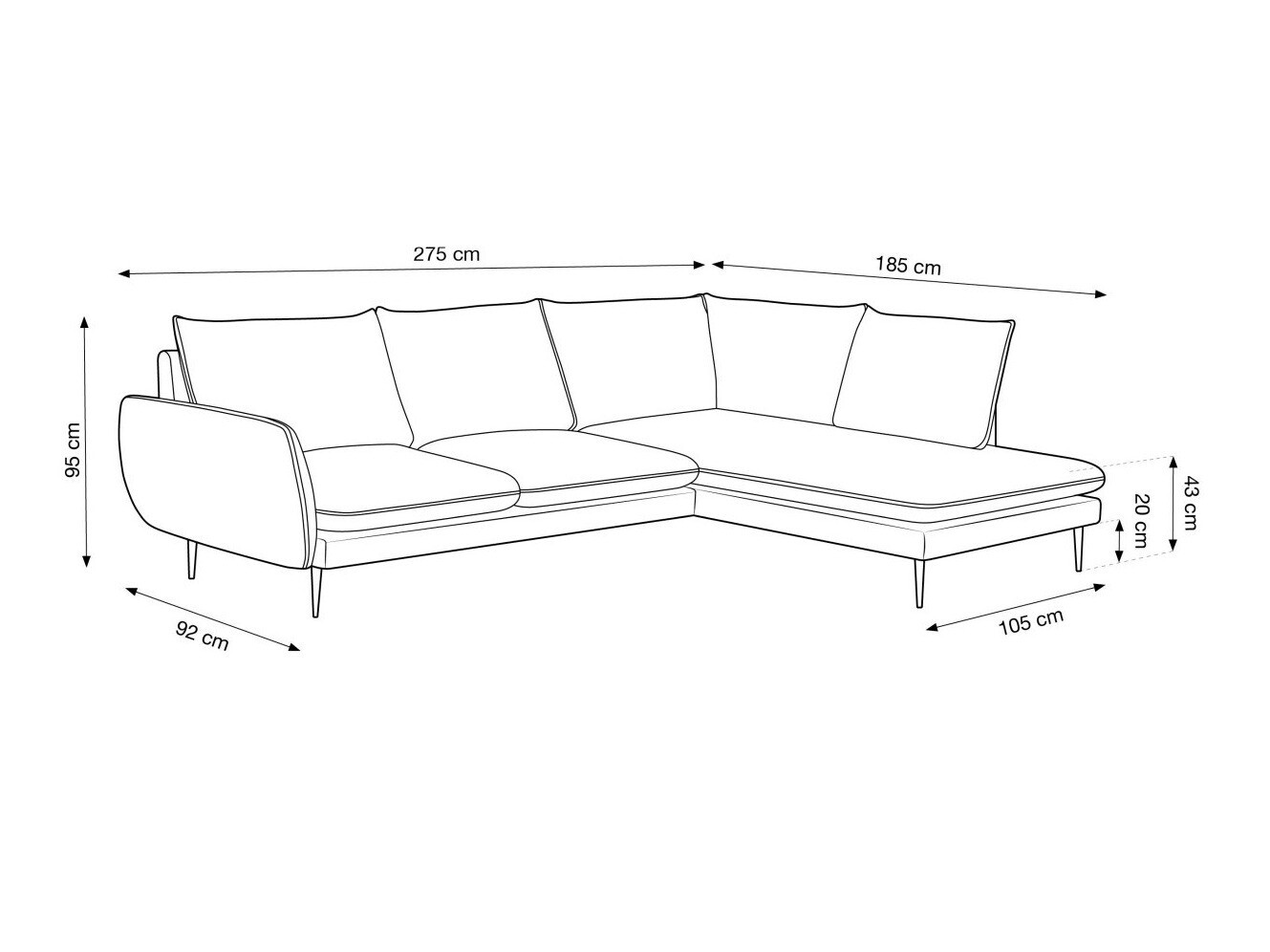 Stūra dīvāns Ferlevi 112 (Bluvel 86)