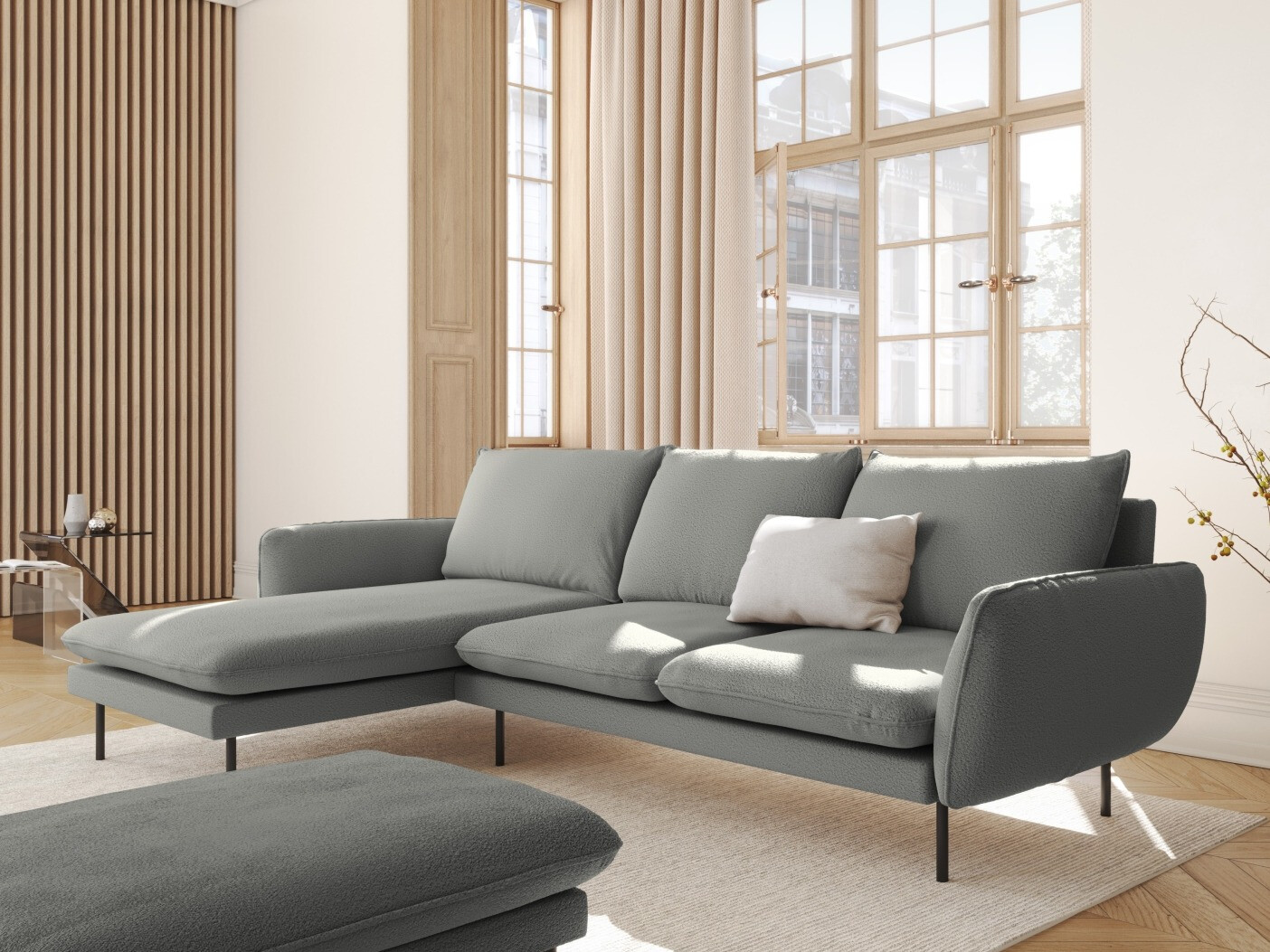 Stūra dīvāns Ferlevi 113 (Ascot Taupe)