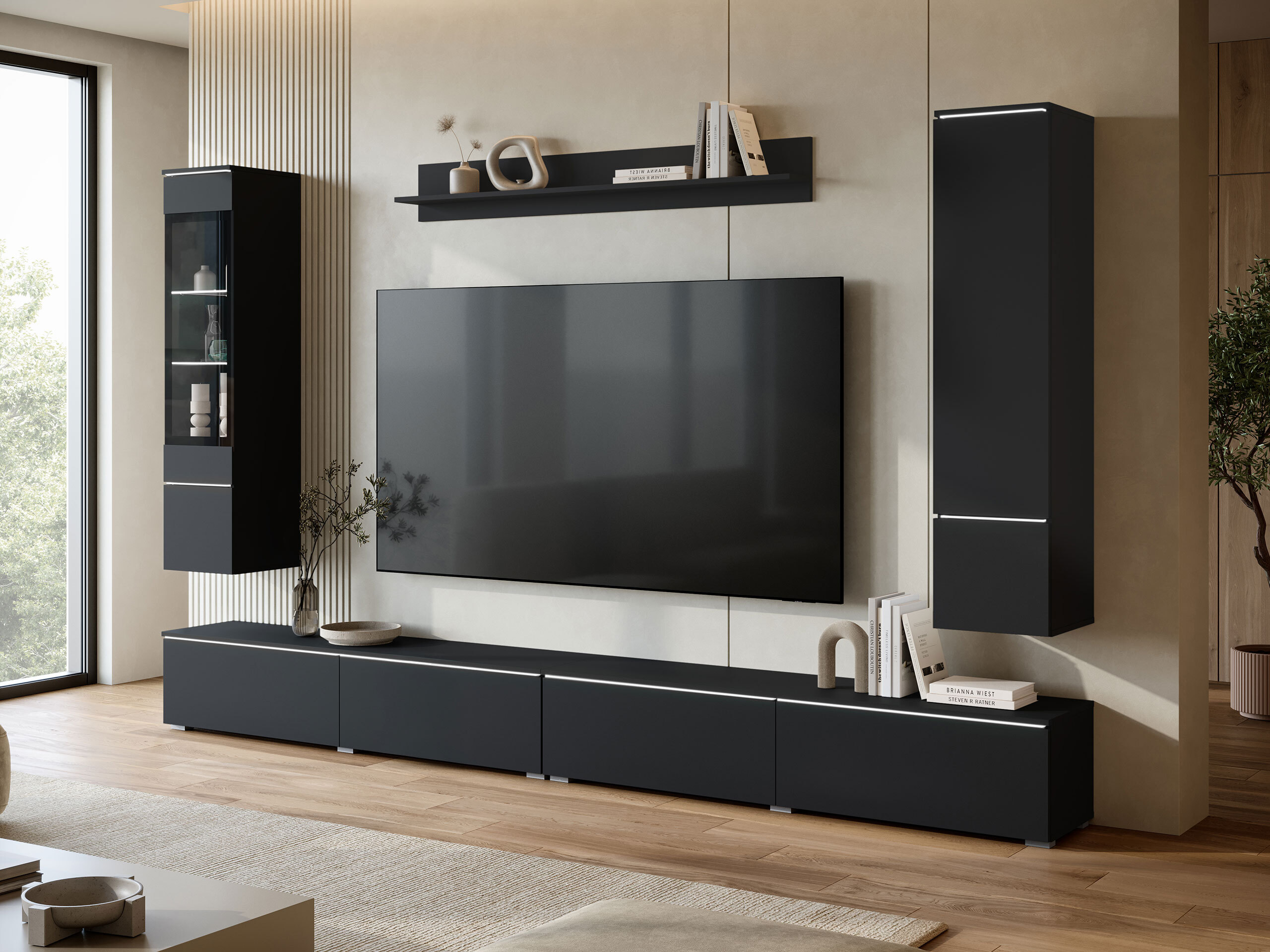 Viesistabas komplekts Mirfivo 110 (Melns)