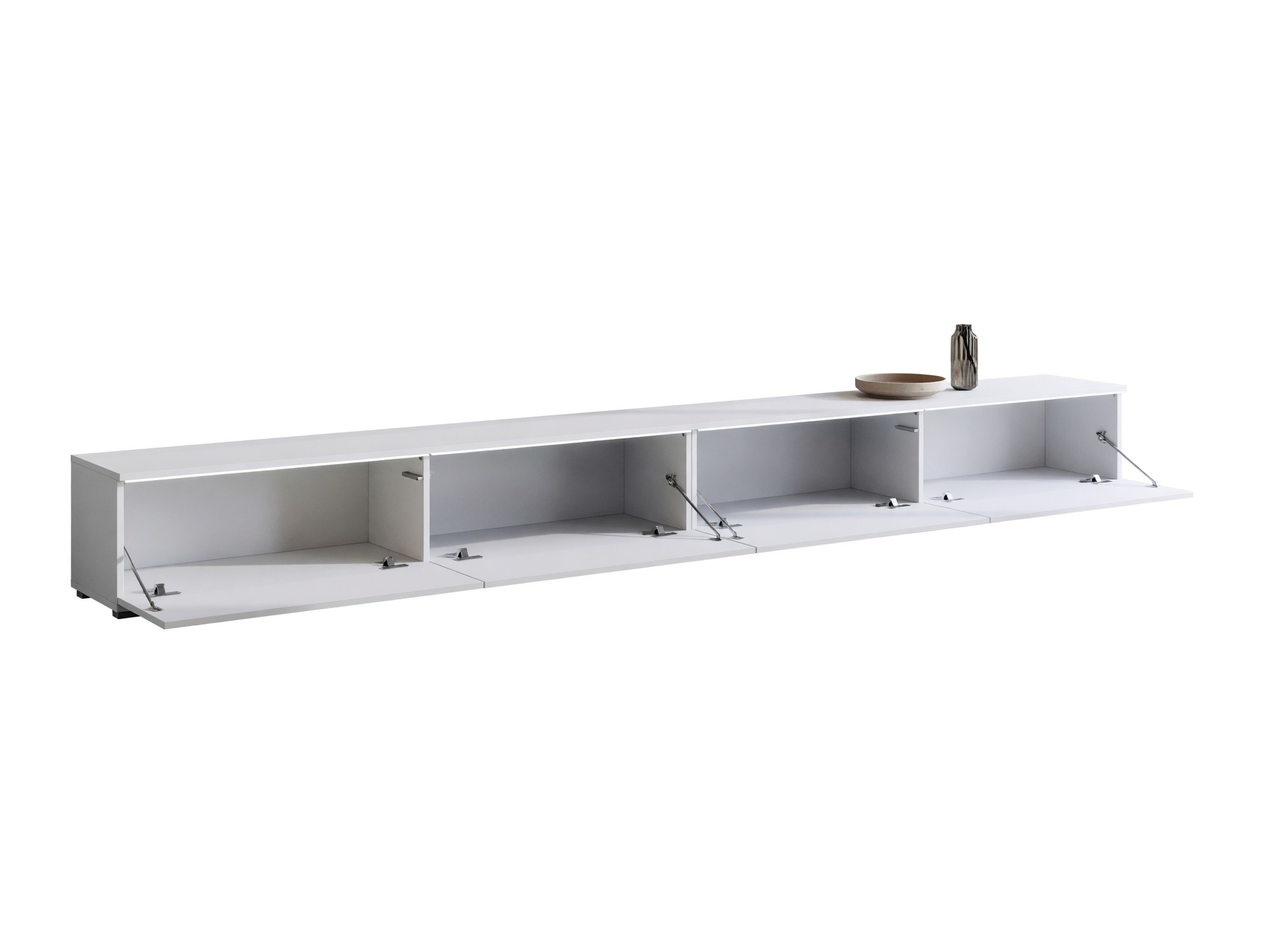 TV galds Sarasota 199 (Balts + Glancēts balts)