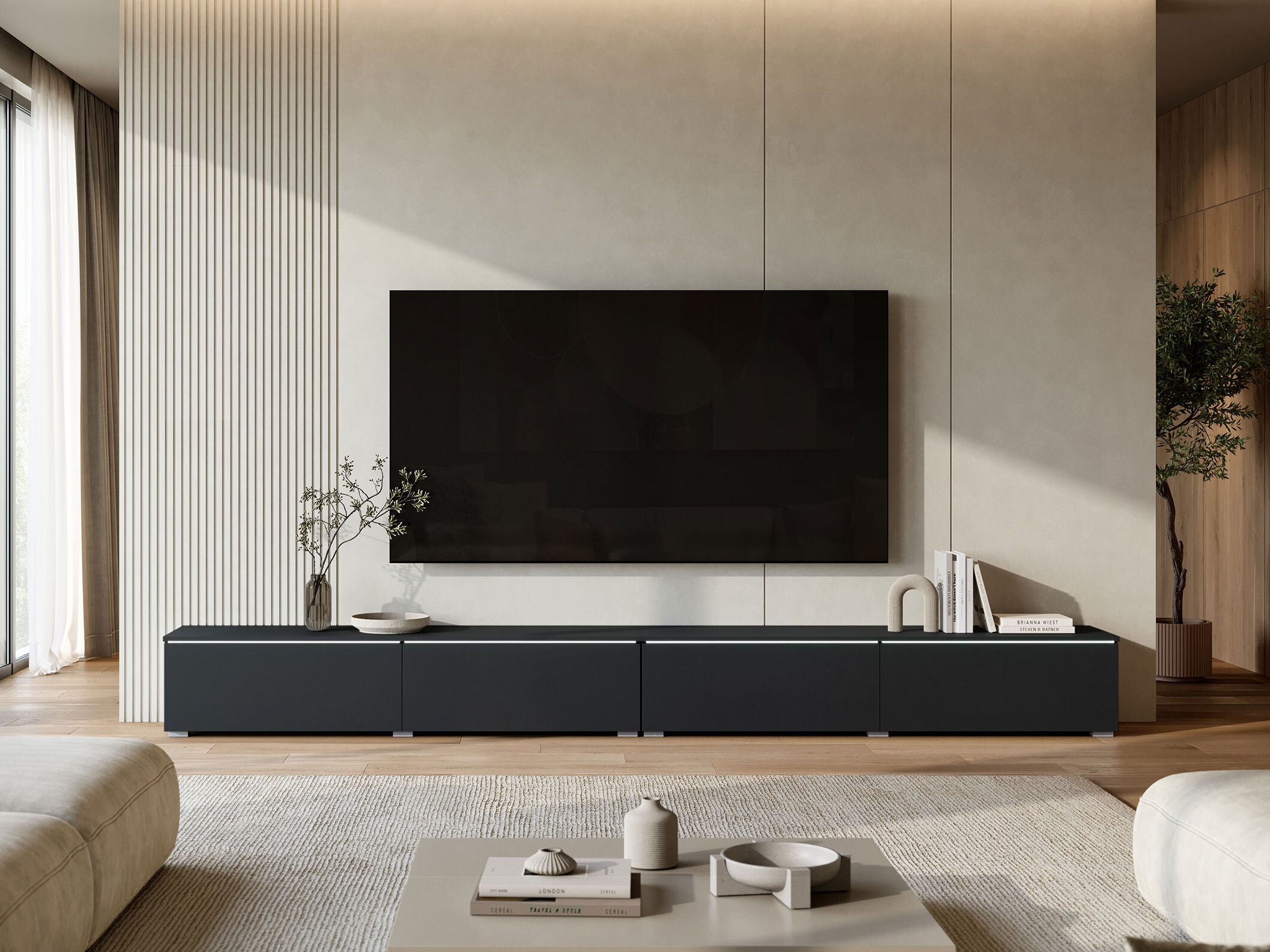 TV galds Sarasota 199 (Melns)