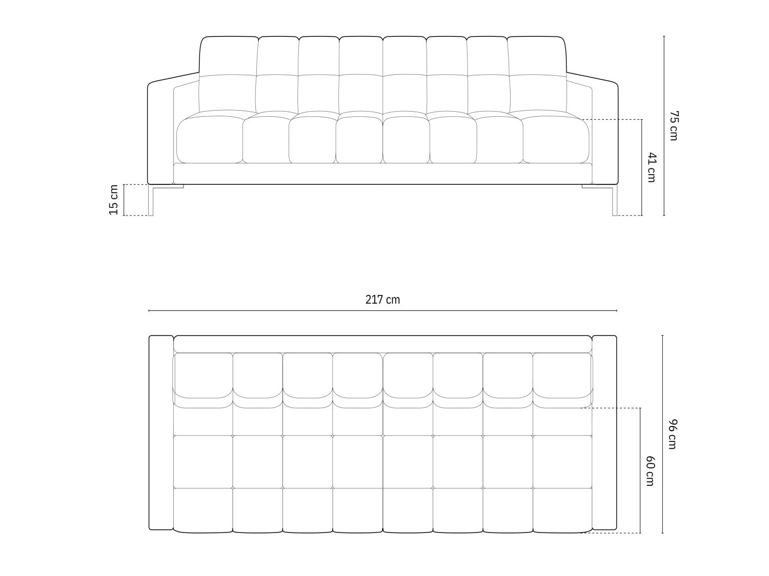 Dīvāns Calelbe 111 (Bluvel 86)
