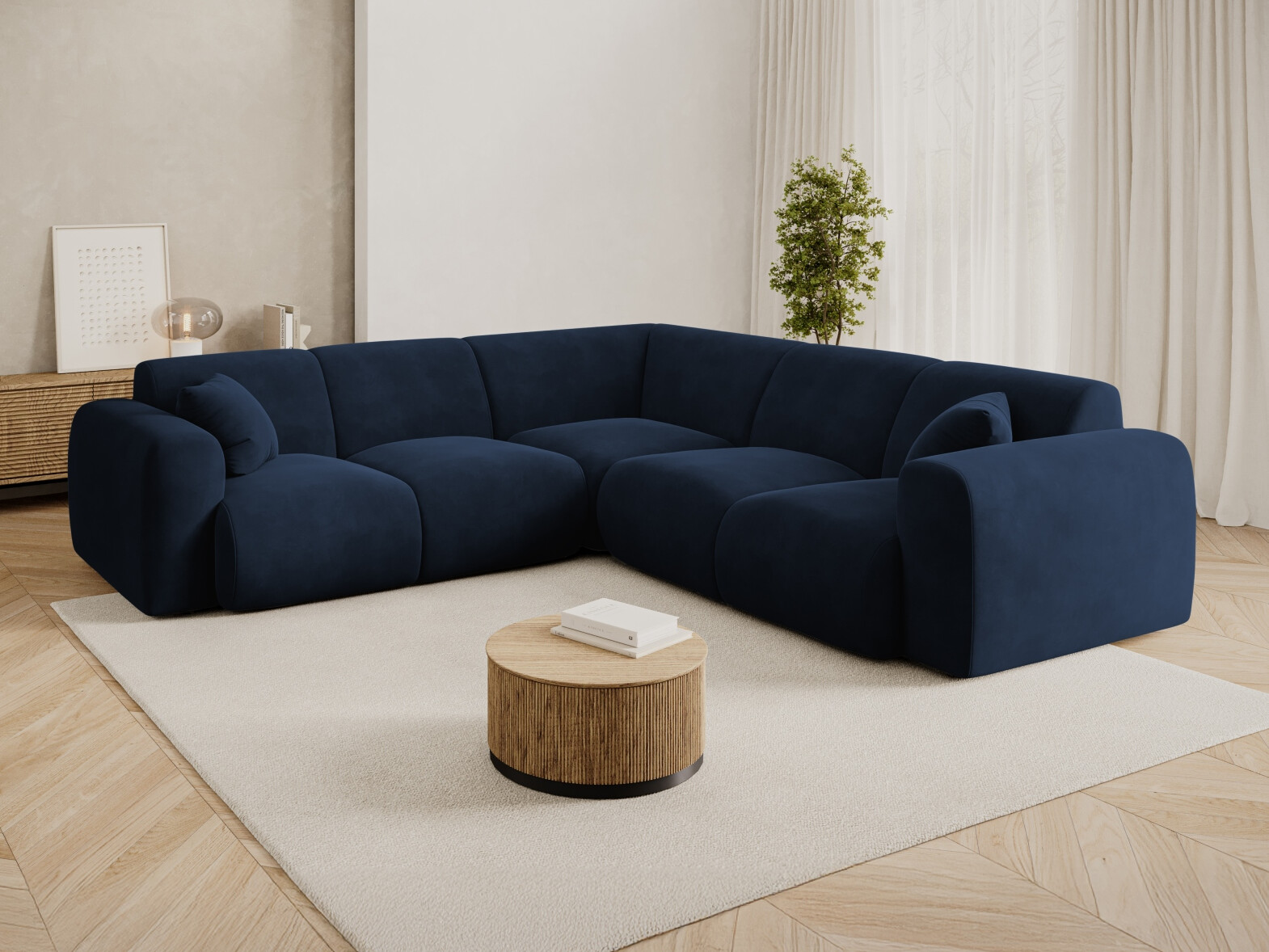 Stūra dīvāns Talfere 108 (Casino Deep Blue)