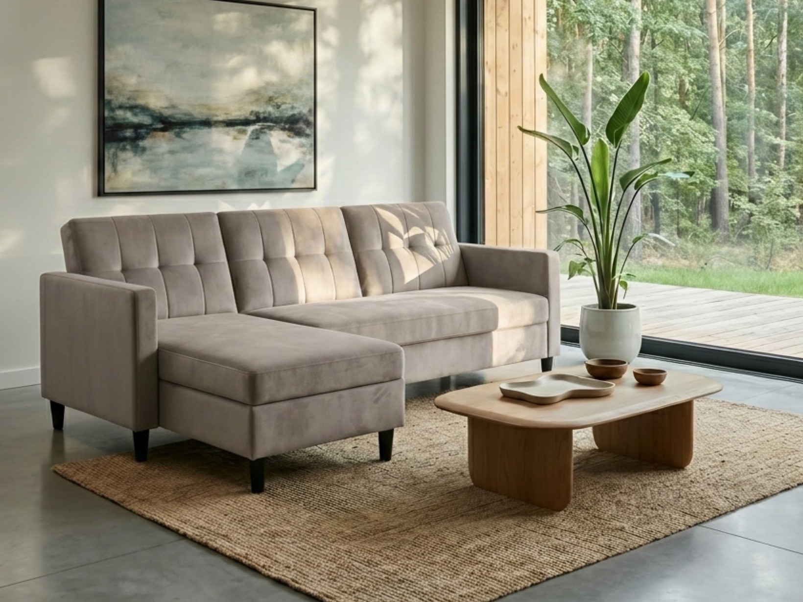 Stūra dīvāns Tulsa 538 (Taupe)