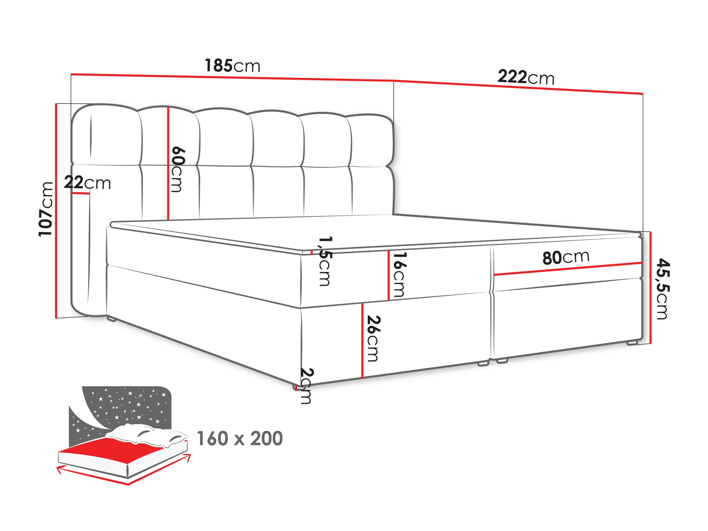 Kontinentālā gulta Stonecrest 113 (Lambi 07)