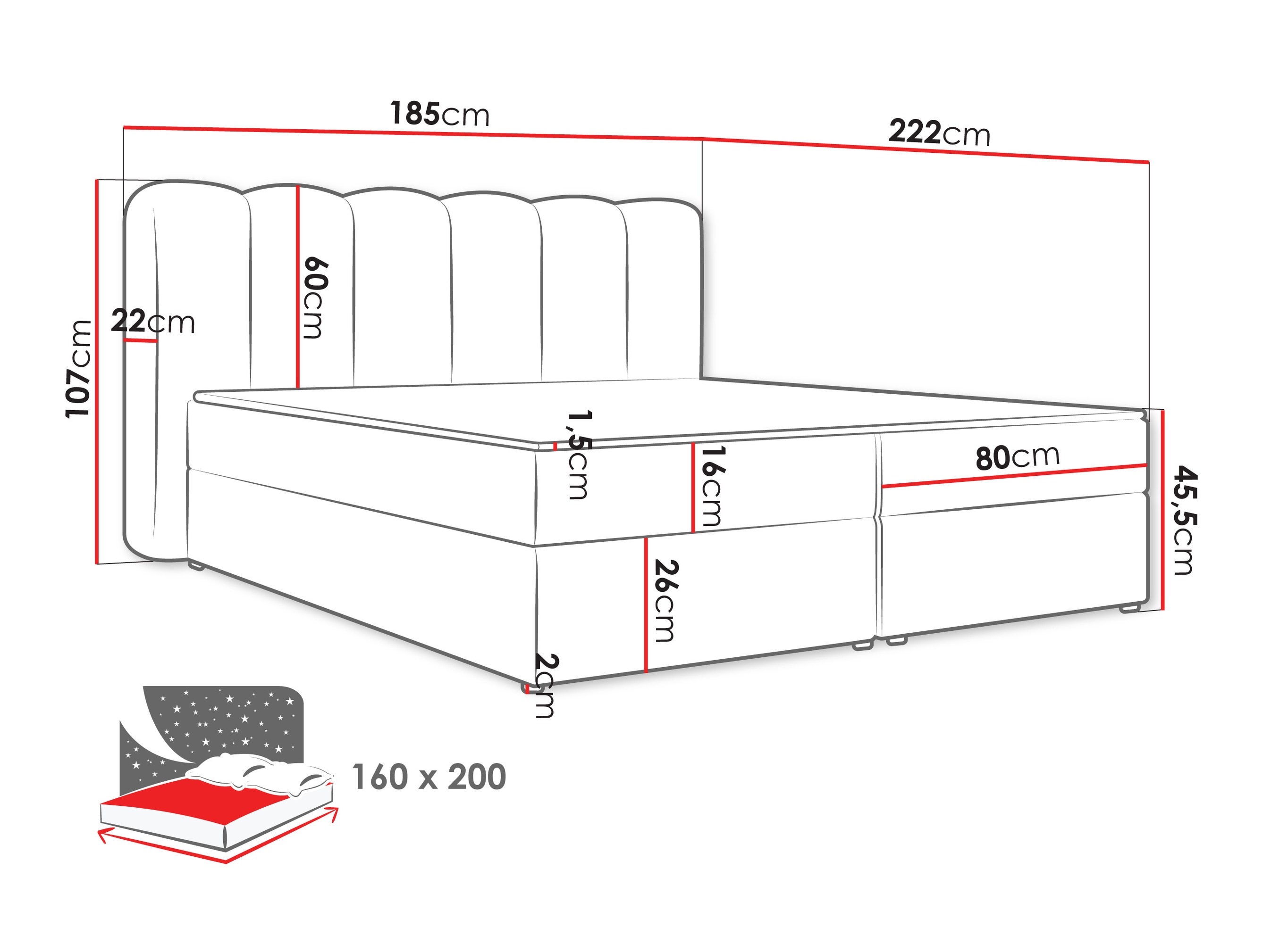 Kontinentālā gulta Stonecrest 112 (Lambi 11)
