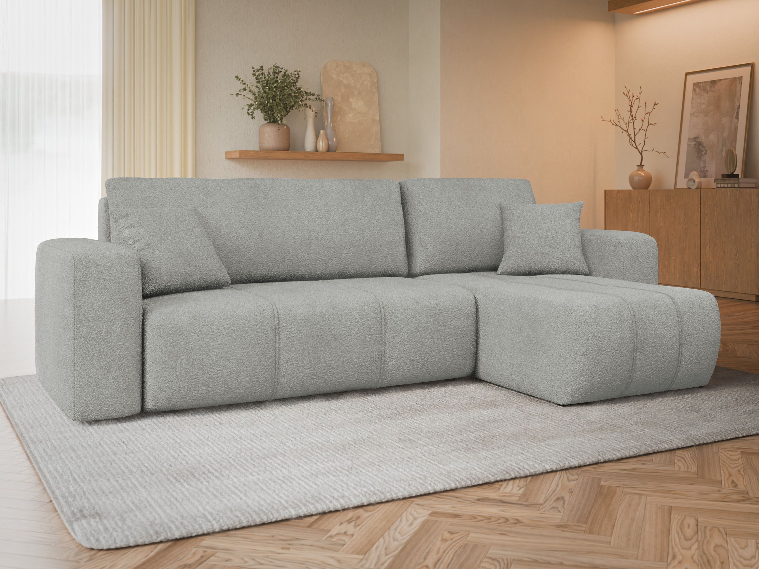 Stūra dīvāns Comfivo Laurus (Coral 75)