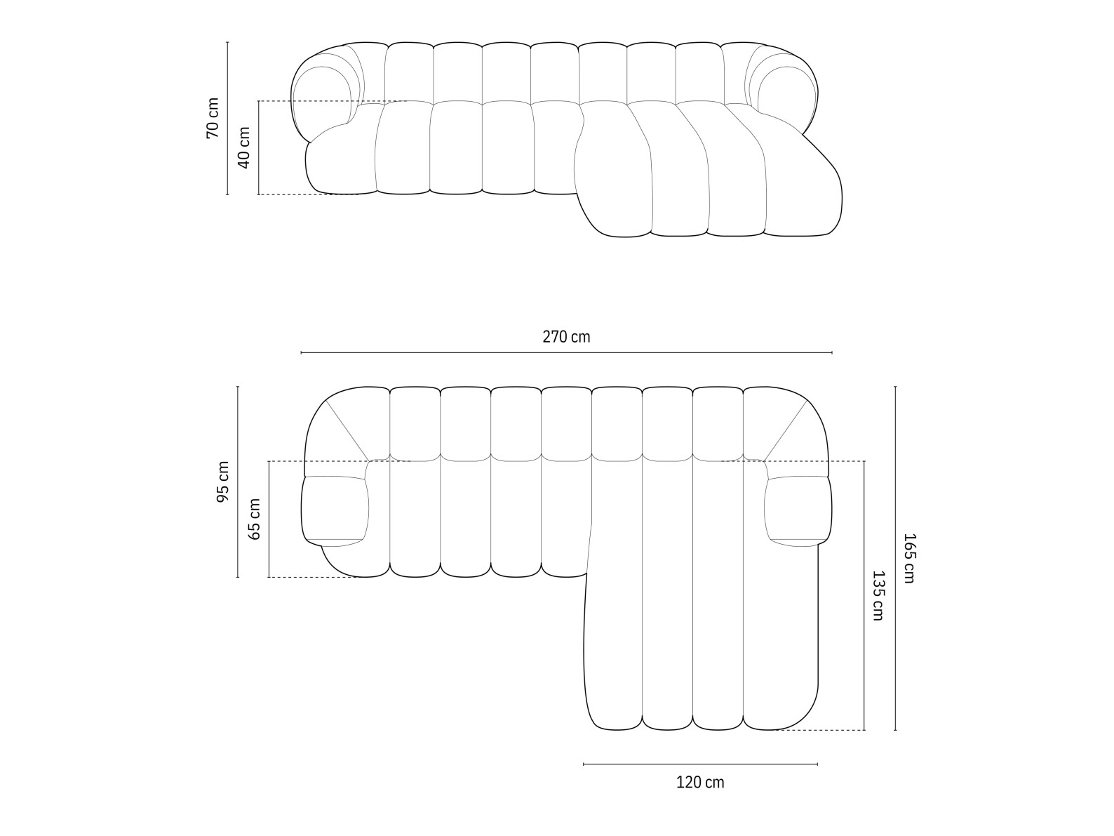 Stūra dīvāns Calvero 104 (Eden 12)