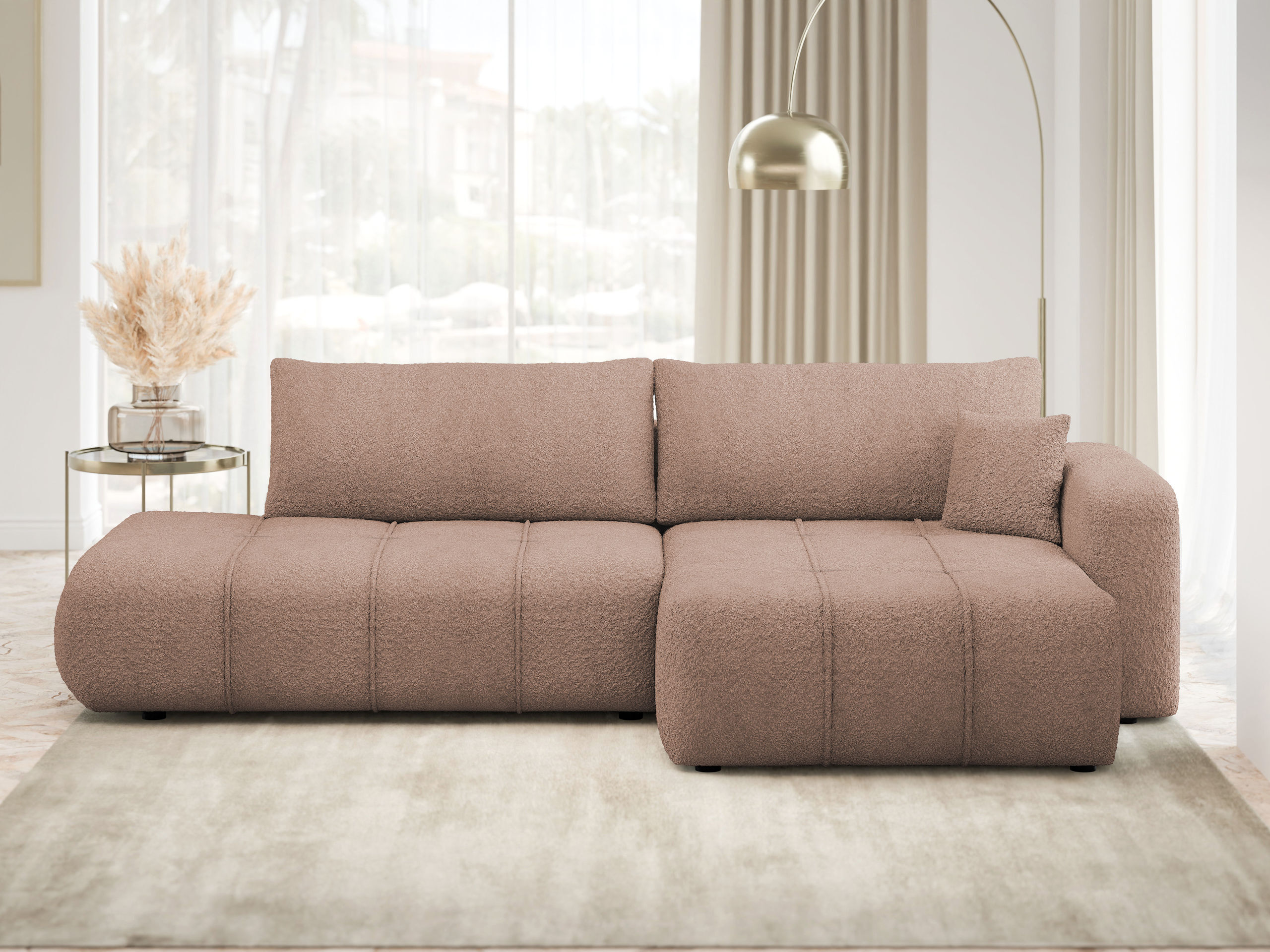 Stūra dīvāns Comfivo Laurus III (Coral 45)