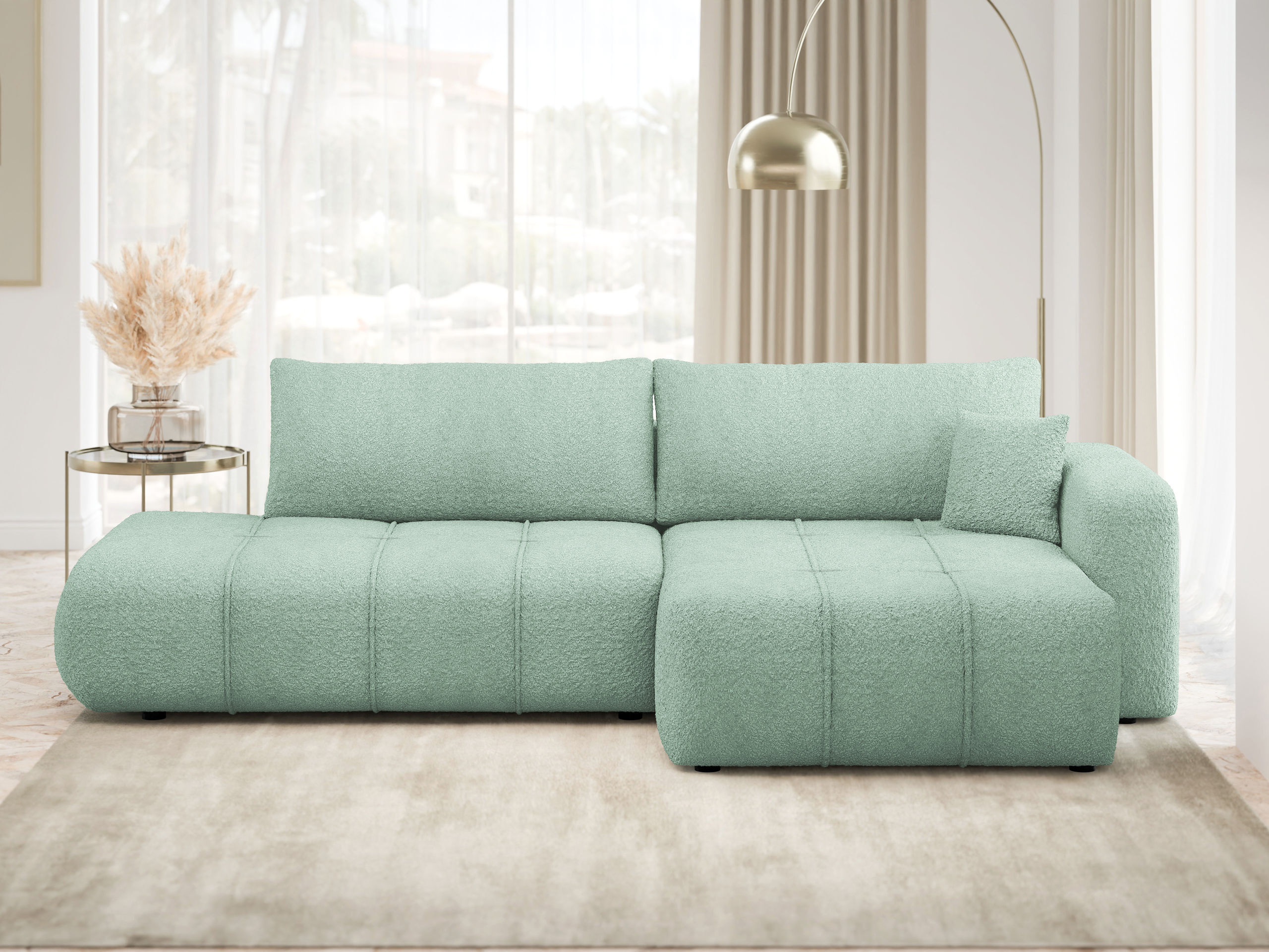 Stūra dīvāns Comfivo Laurus III (Coral 55)