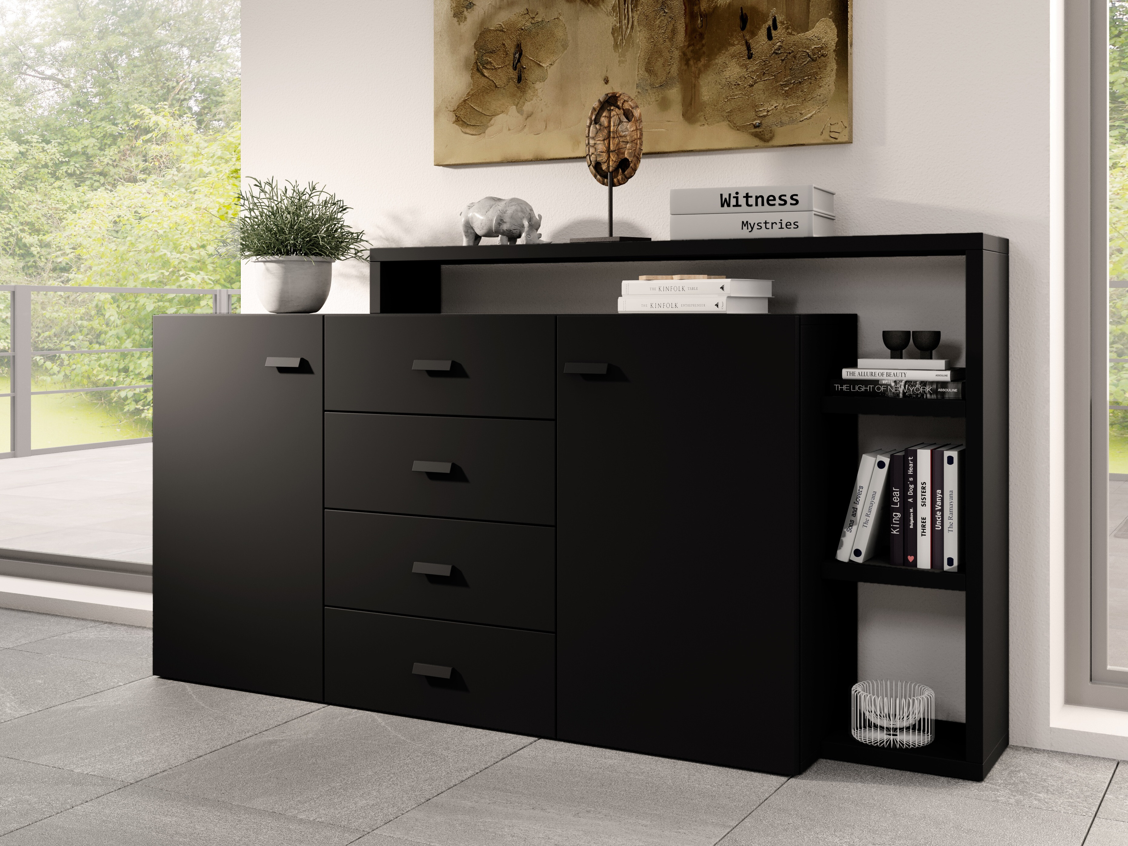 Kumode Lutiva 106 (Matēts melns)