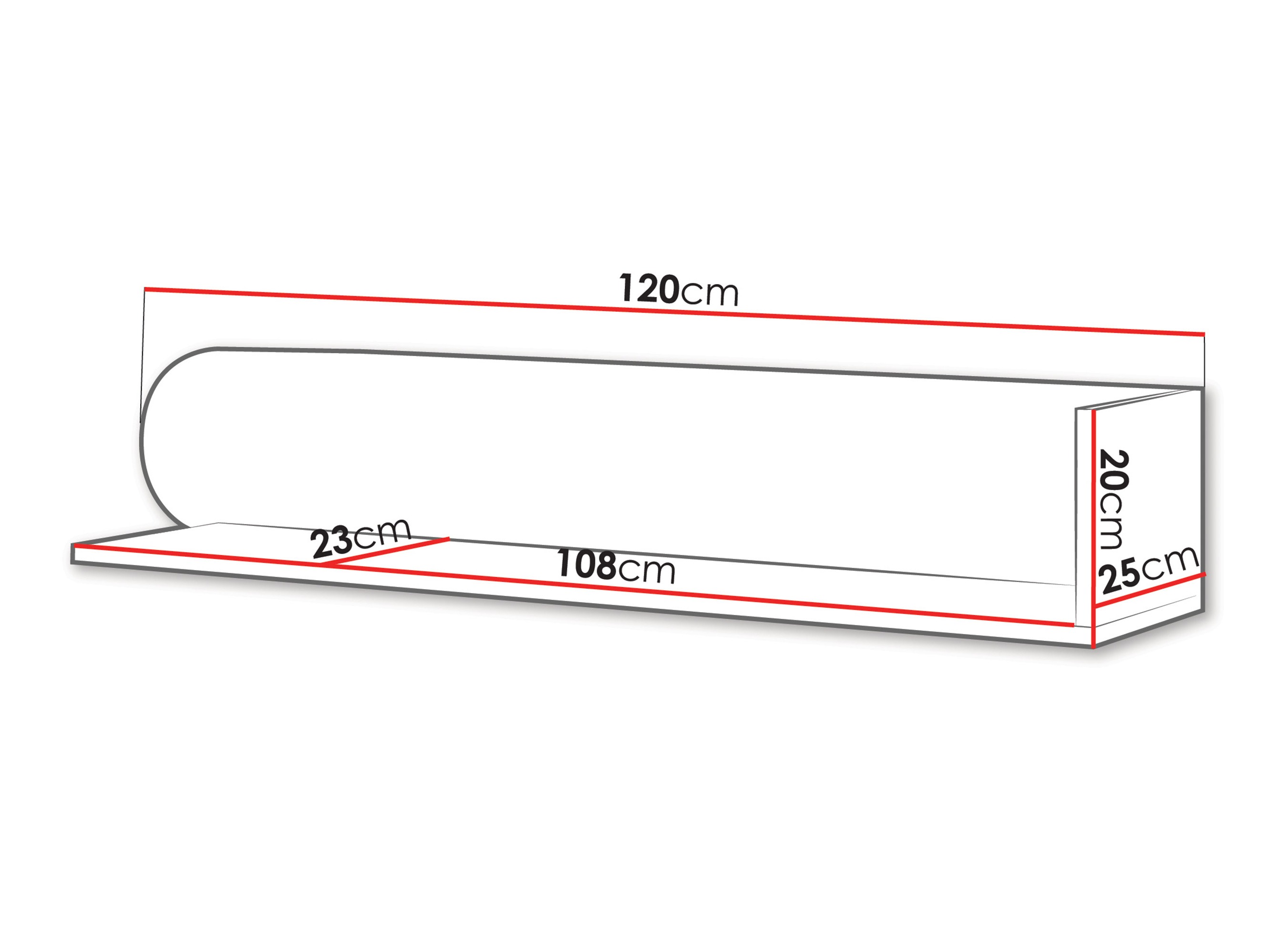 Piekarams plaukts Fivelbi 113 (Kremonas ozols + Zils)